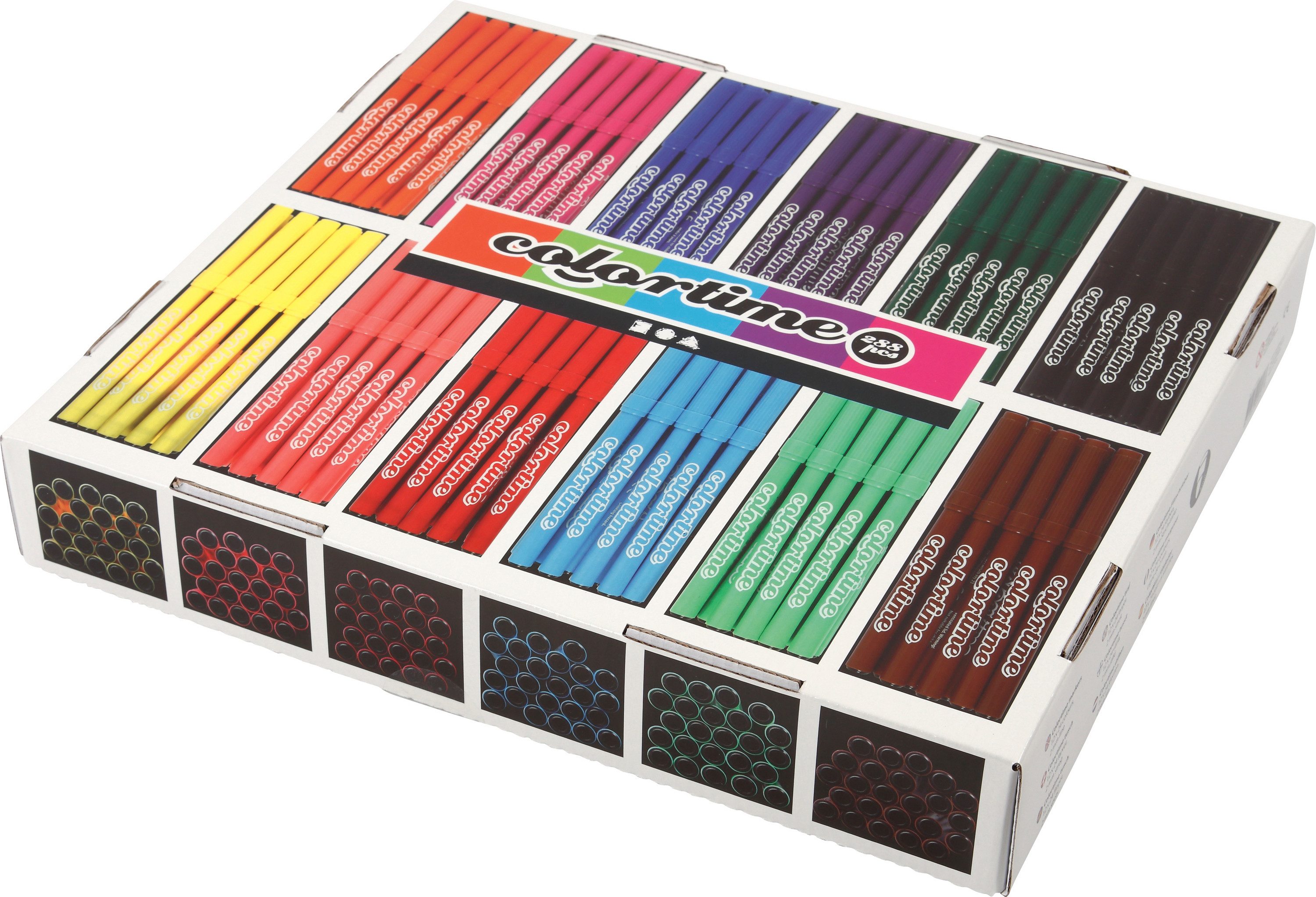 creativ company Faserstift XXL Colortime Marker, 12 Farben, 288 Stück