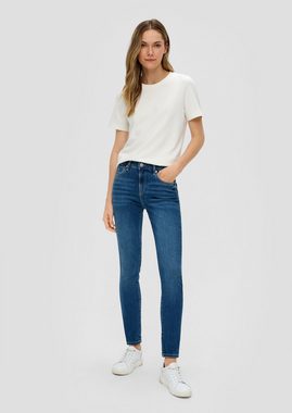 s.Oliver 5-Pocket-Jeans Jeans Izabell / Skinny Fit / Mid Rise / Skinny Leg Leder-Patch, Waschung