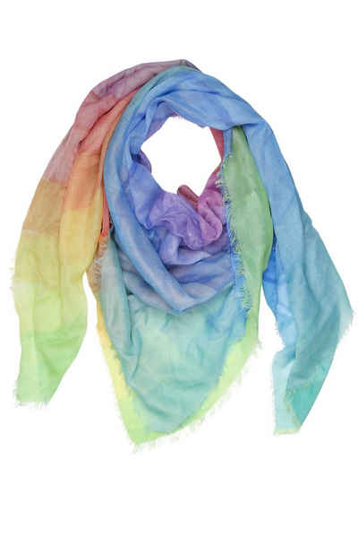 COLLEZIONE ALESSANDRO Modeschal Regenbogen, (1-St), im XXL-Format in bunten Farben