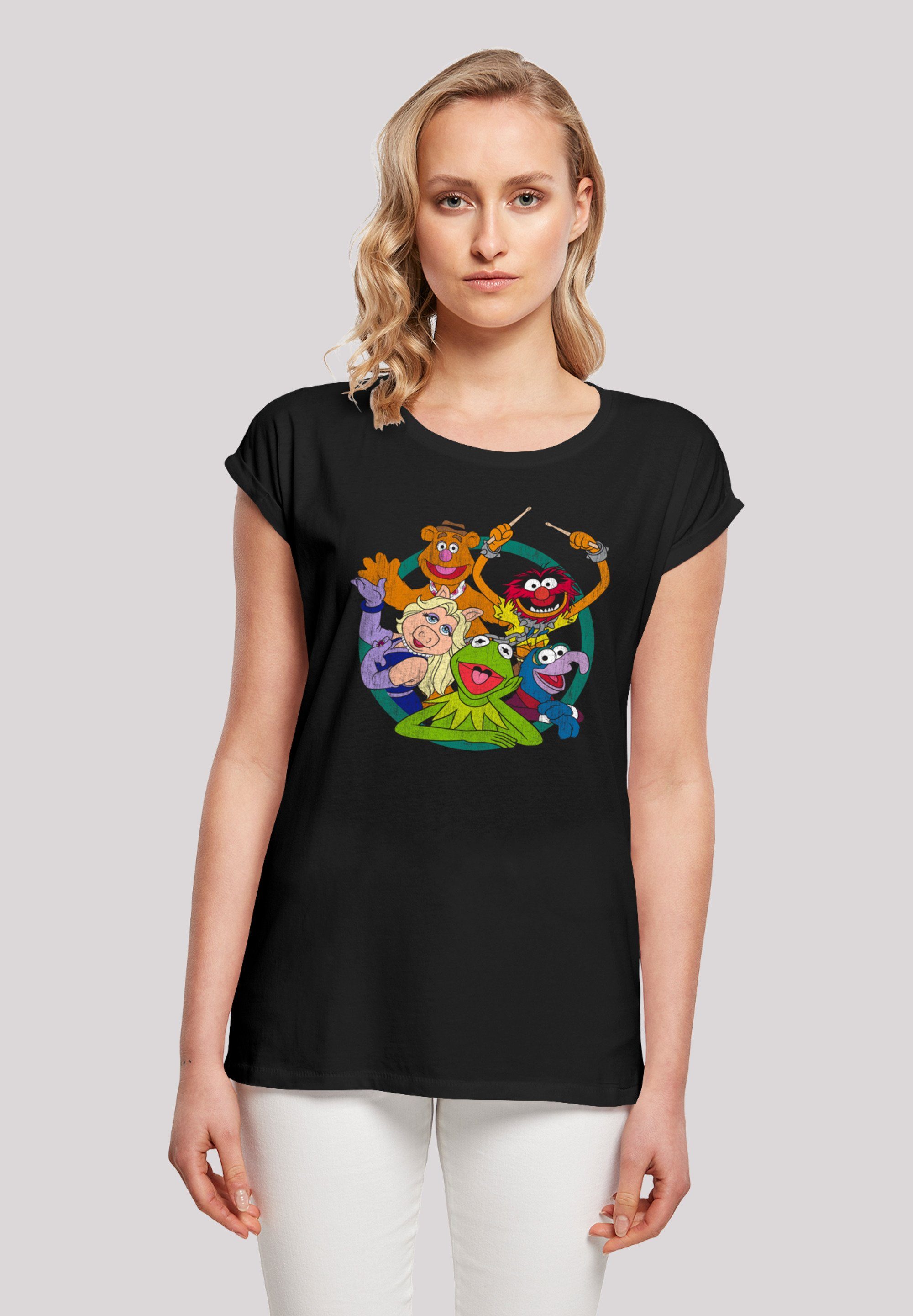 F4NT4STIC T-Shirt Disney Die Muppets Group Circle Print schwarz