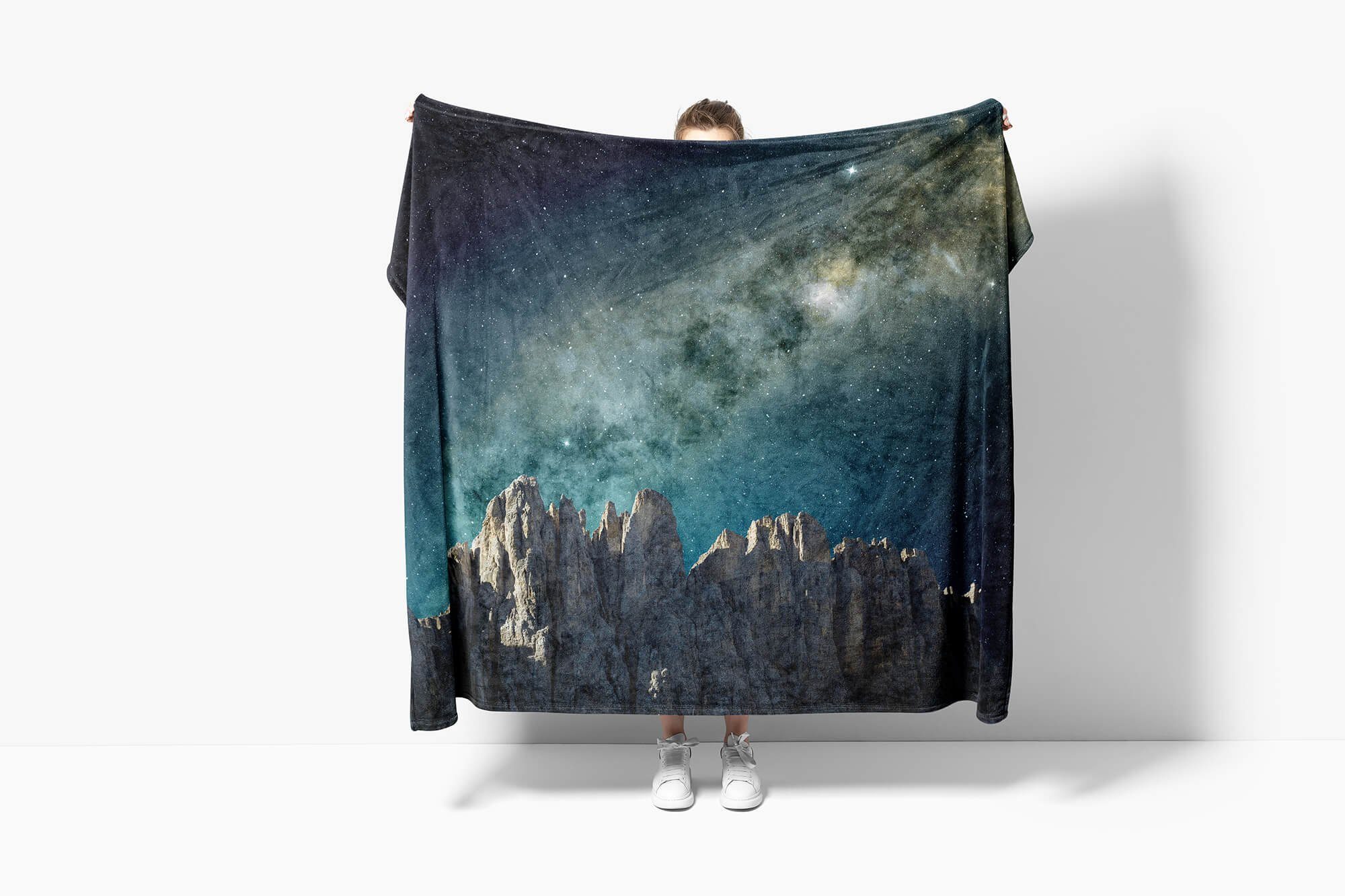 Sinus Ast, Canyon Kuscheldecke Baumwolle-Polyester-Mix Milchstraße Art Fotomotiv Handtuch mit Strandhandtuch Handtuch Grand (1-St), Handtücher Saunatuch