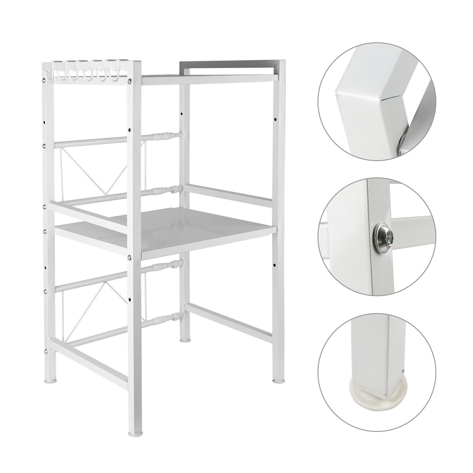 JEOBEST Regalelement Küchenregal Mikrowellenregal 2/3Stufig Erweiterbares M günstig online kaufen