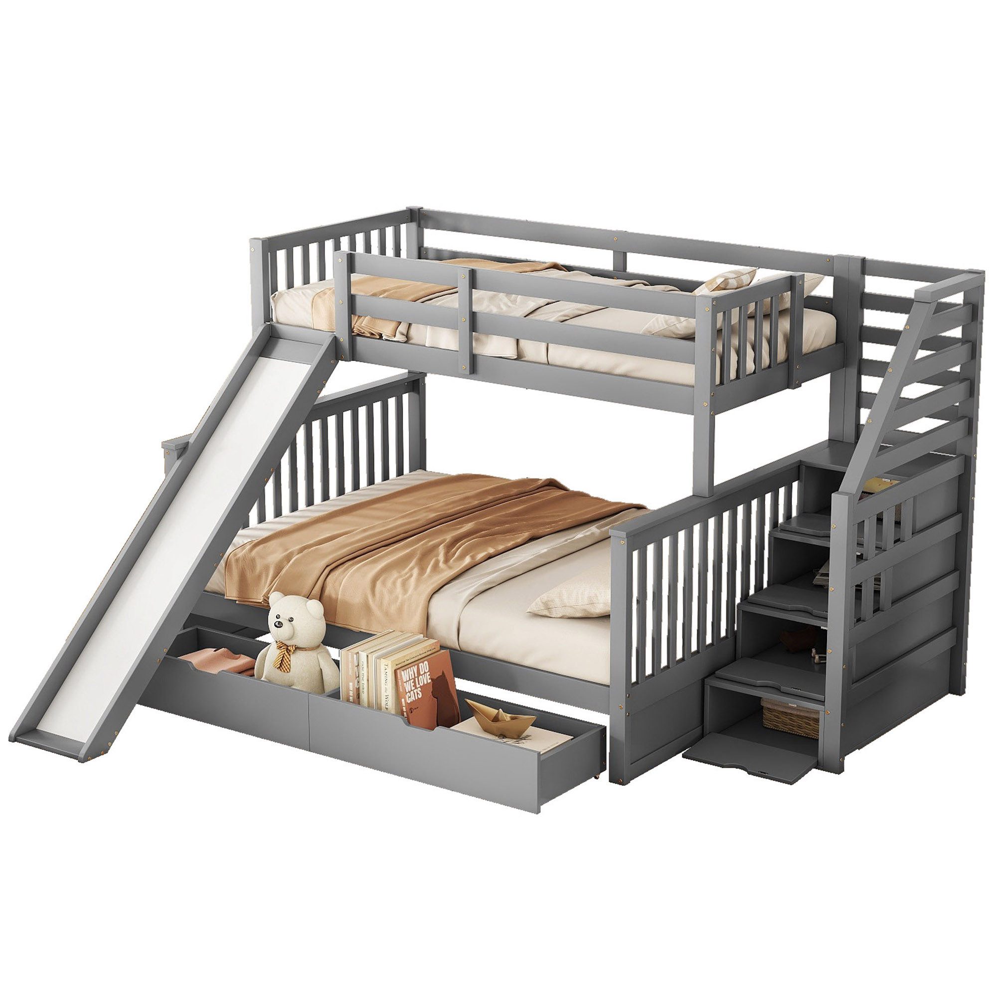 OKWISH Etagenbett Etagenbett mit Schubladen, Kinderbett günstig online kaufen
