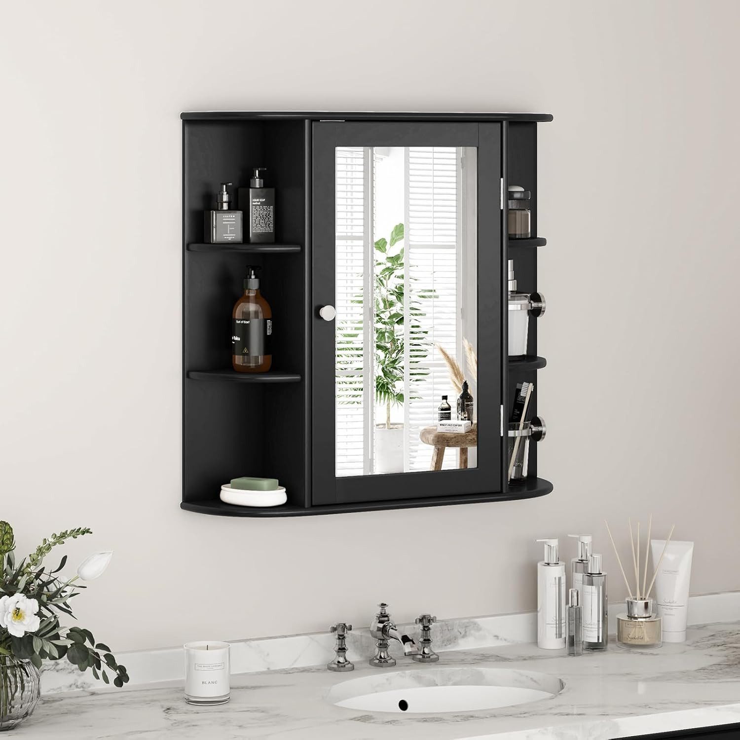 KOMFOTTEU Spiegelschrank Badschrank Hängeschrank Wandschrank mit günstig online kaufen