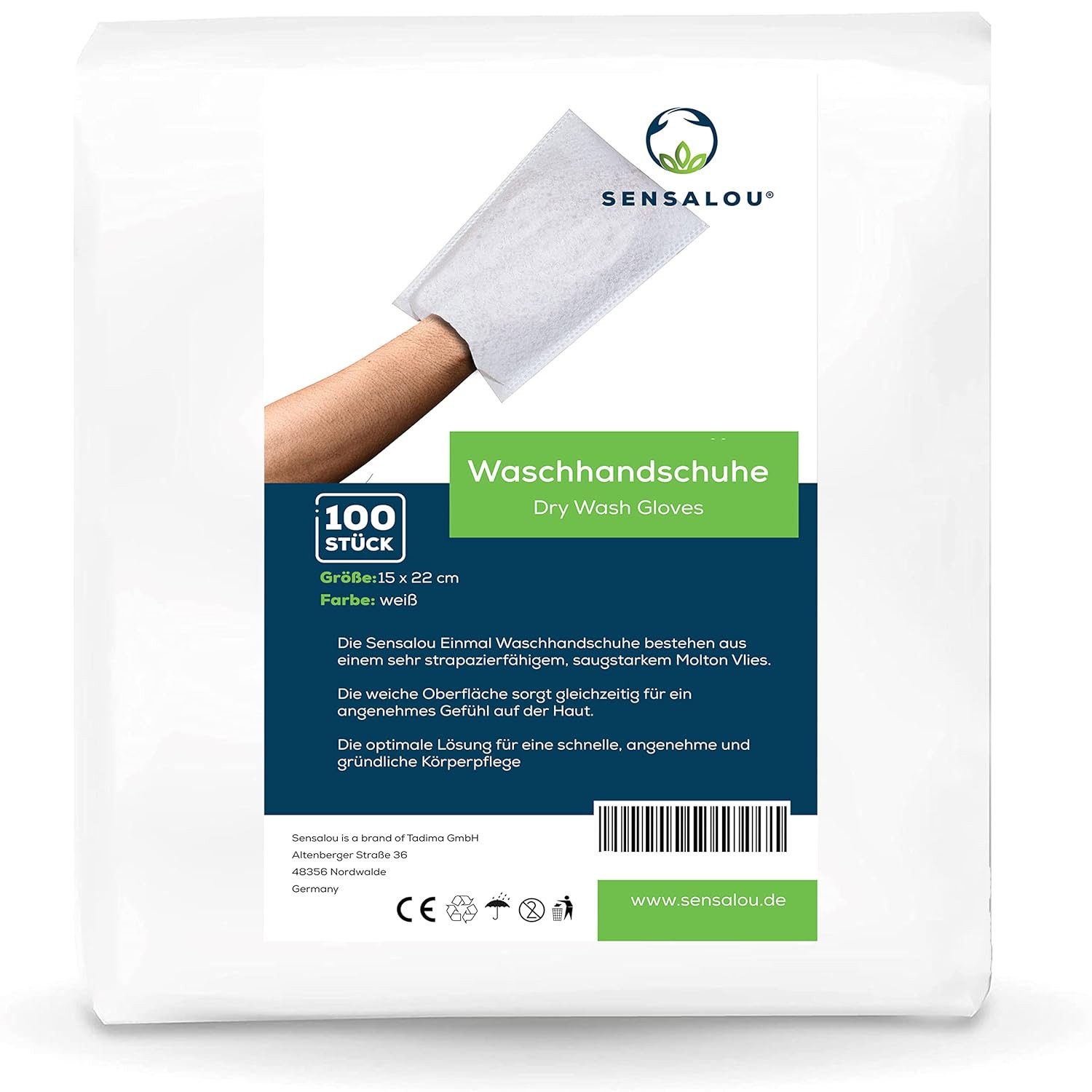 Einmal-Waschhandschuh Sensalou Einmal Wasch Handschuh Einweg Lappen Erwachsene Baby Kinder