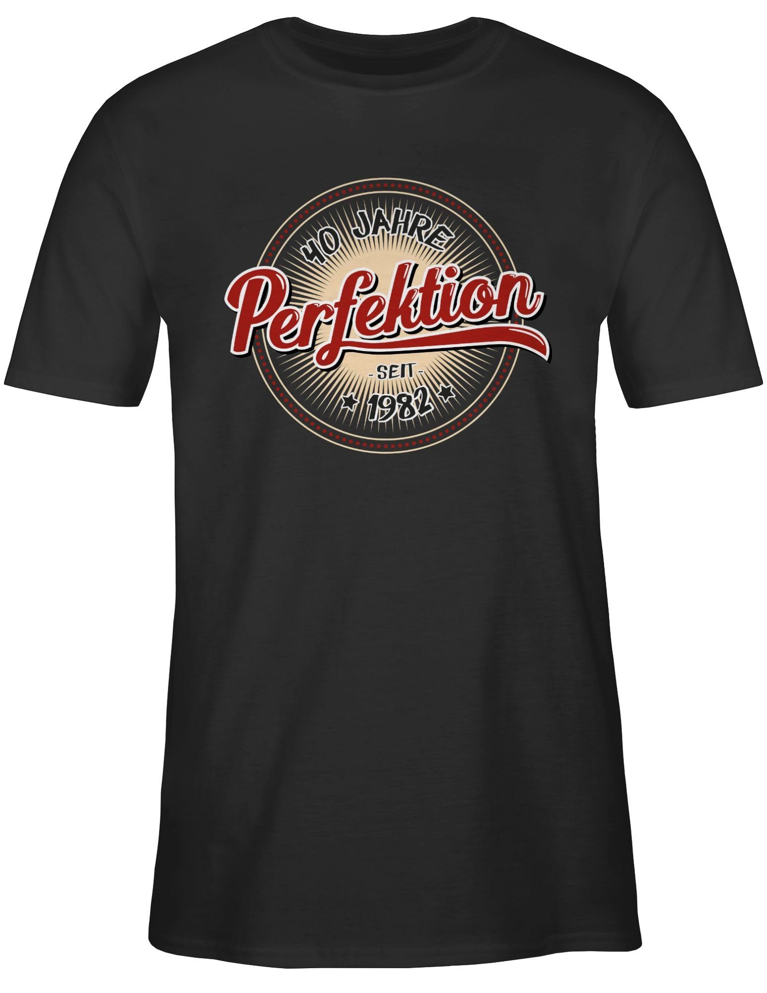 Herren Shirts Shirtracer T-Shirt Vierzig Jahre Perfektion seit 1982 - 40. Geburtstag - Herren Premium T-Shirt