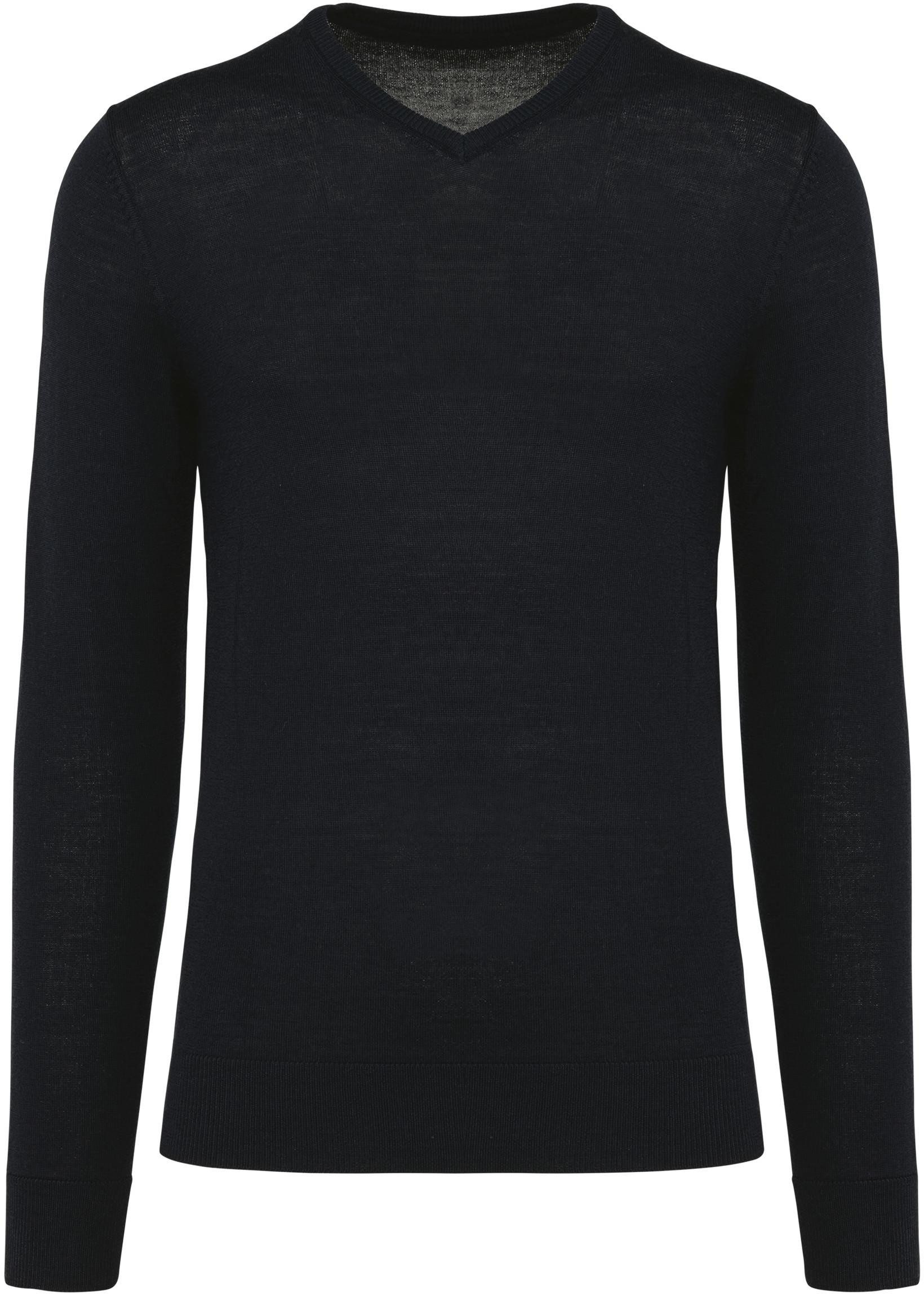 Kariban Sweatshirt Merino-Herrenpullover mit V-Ausschnitt