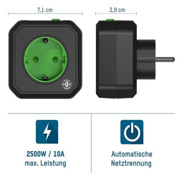 ANSMANN AG Funksteckdose Ansmann Zerowatt AES 1 Timer-Steckdose mit Energiesparfunktion