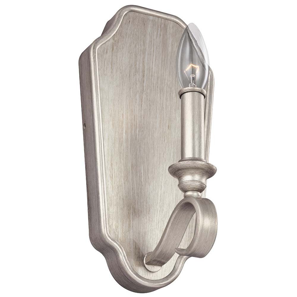 Elstead LIGHTING Wandleuchte, Leuchtmittel nicht inklusive, Wandlampe Leuchte Stahl Silber H 30,1 cm Flurleuchte 1 Flammig