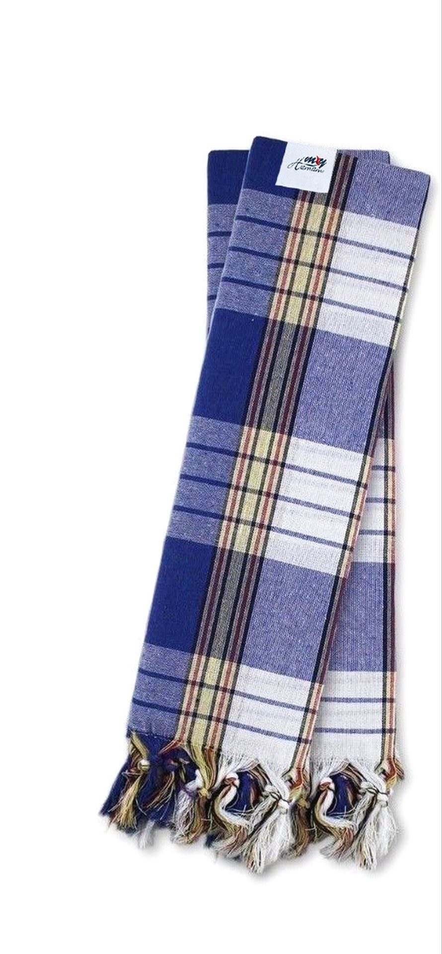 Hamamtücher Hamamtuch Set 2 Stück kariert blau Classic Pestemal