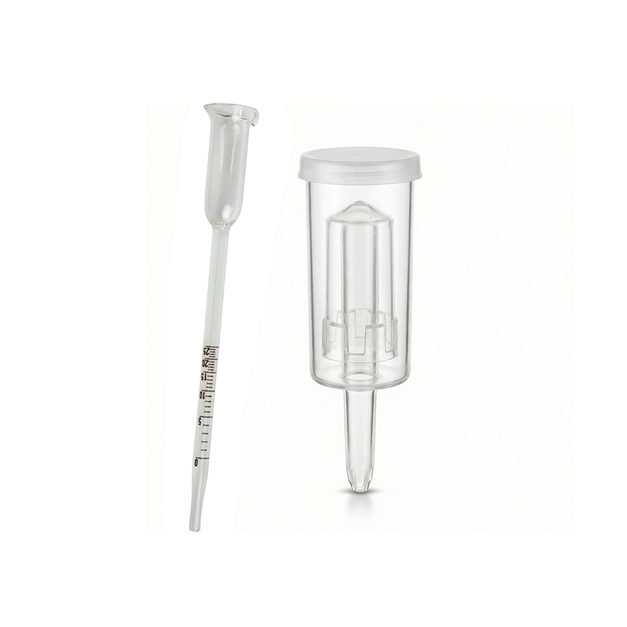 Lantelme Weinthermometer Glas Vinometer 0 - 25 Vol und Kunststoff Gärröhrchen Set Wein Bier, Set für Gärung und Alkoholgehalt