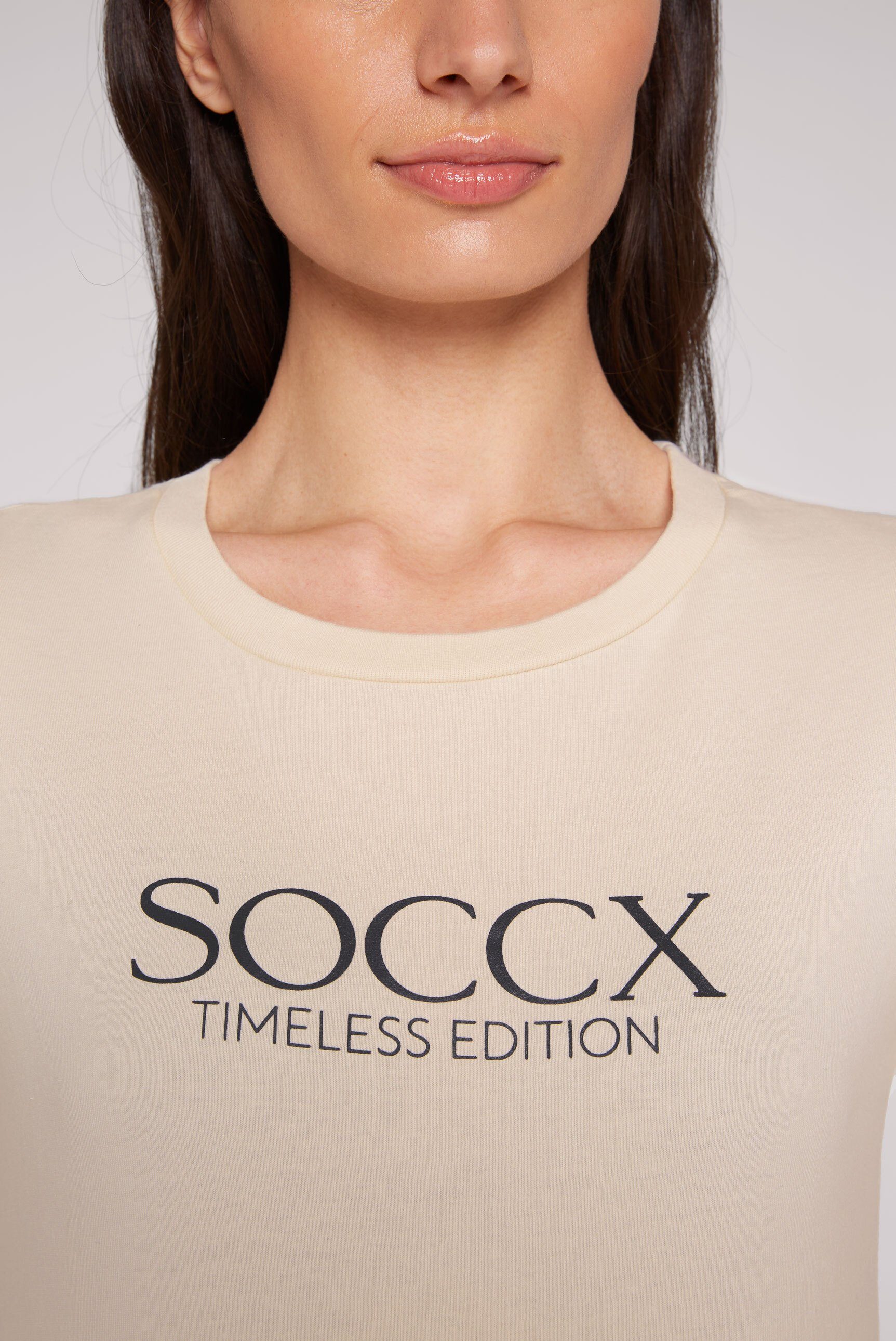 Baumwolle SOCCX Rundhalsshirt aus