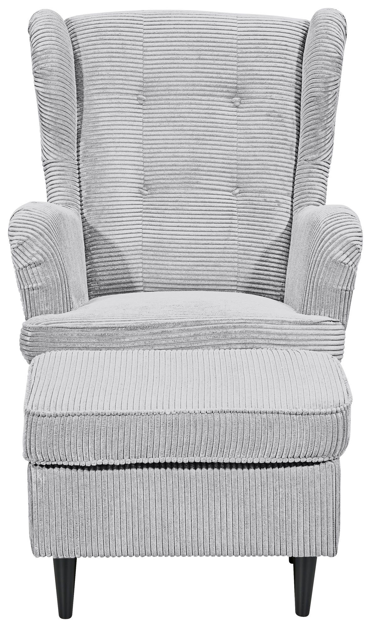 ED EXCITING DESIGN Hocker Oskar, mit Massivholzfüßen