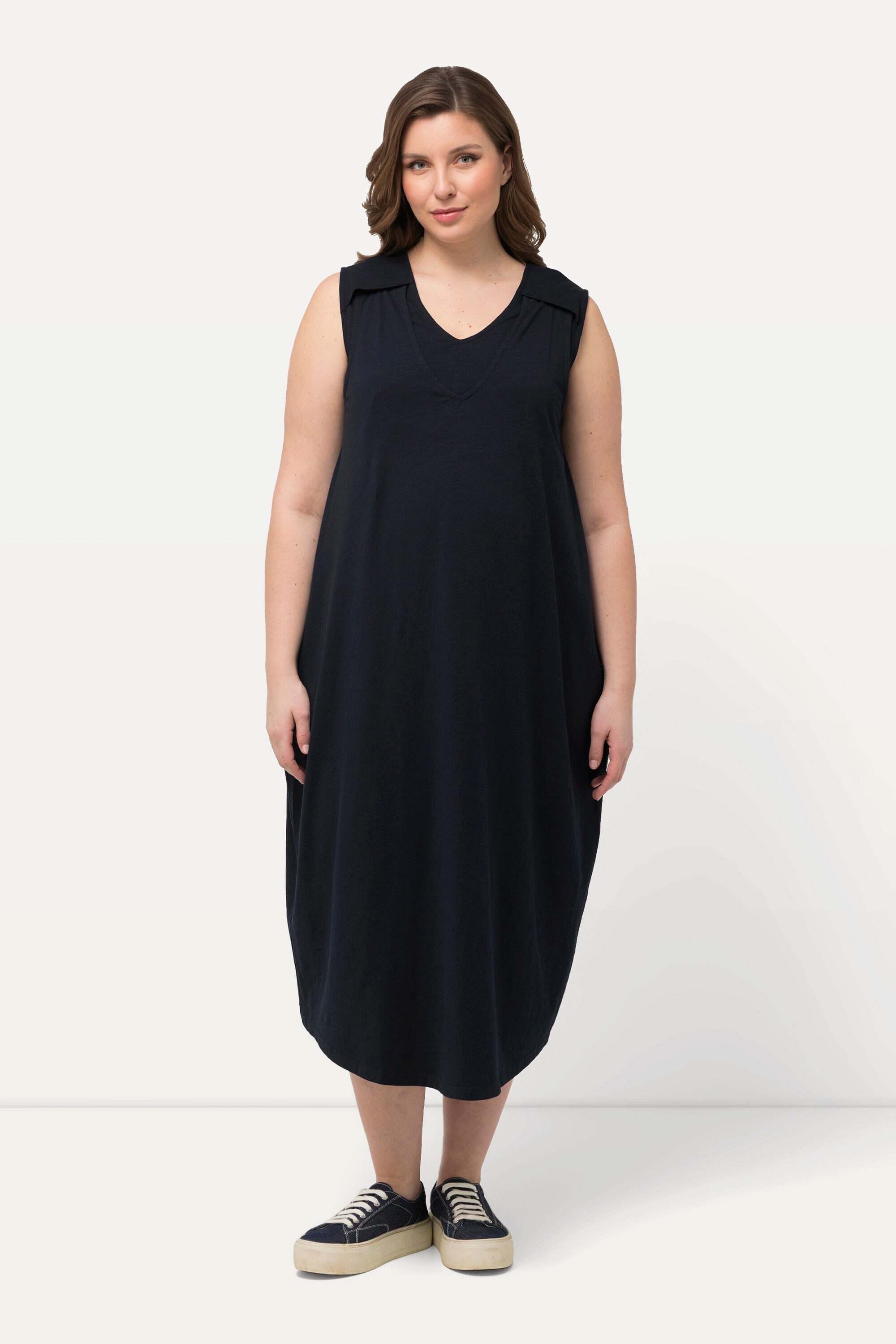Ulla Popken Jerseykleid Kleid Stillfunktion Jersey Wickeloptik ärmellos Schwangerschaft