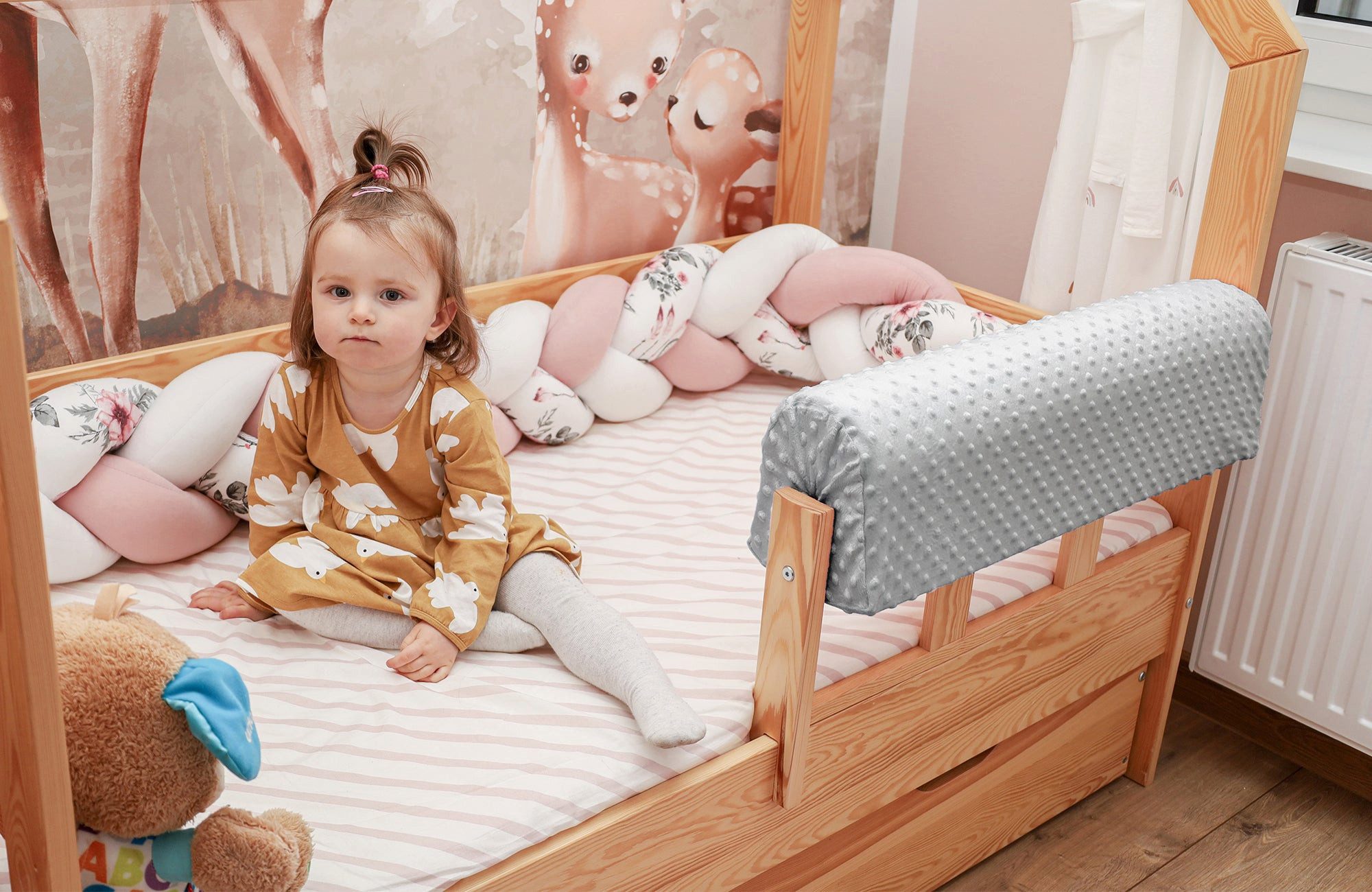 Totsy Baby Bettschutzgitter Bettkantenschutz für Kinderbetten 70 cm - Schutz für Bettrahmen – Bild 5 von 5