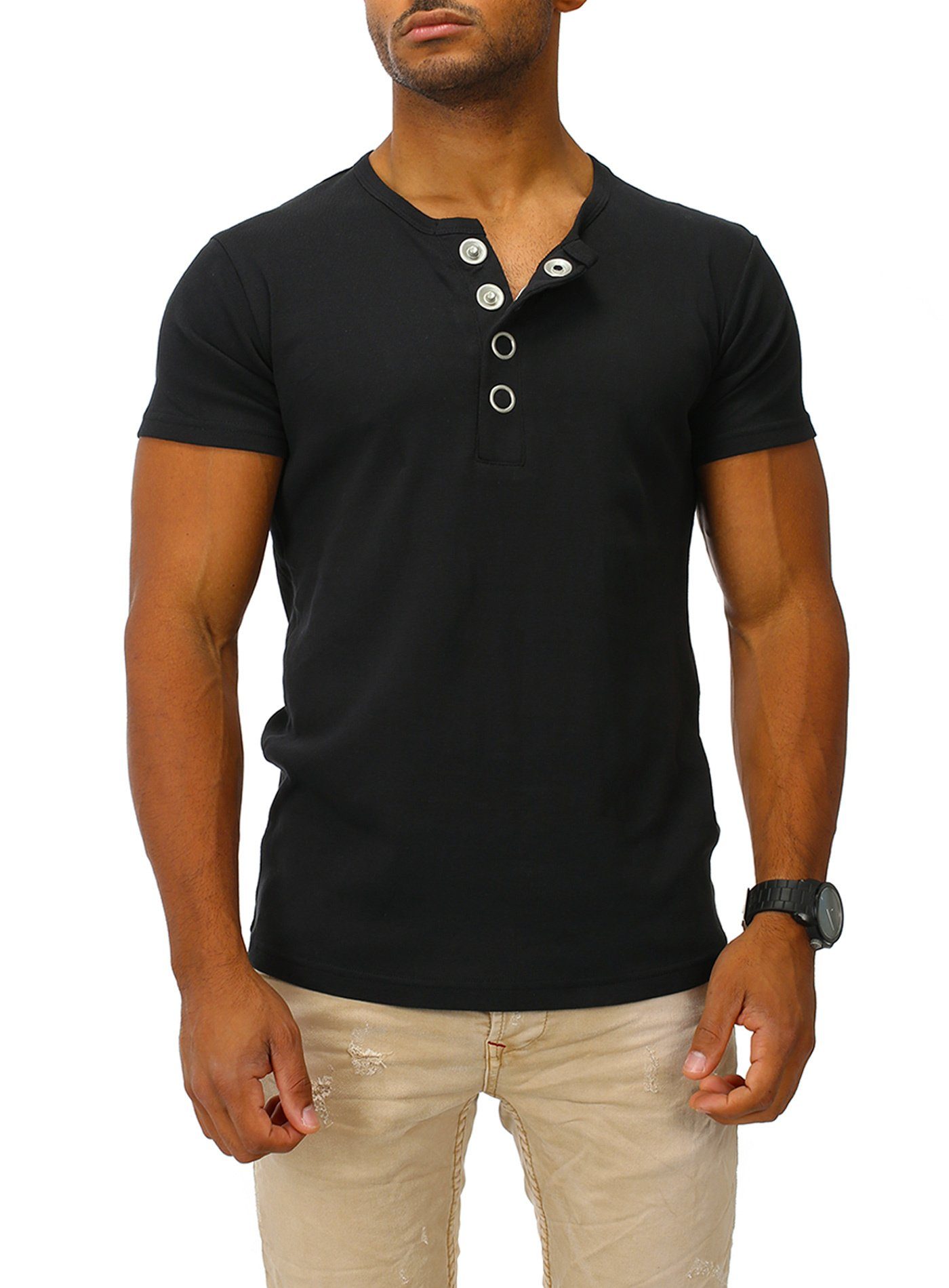 Joe Franks T-Shirt »Big Button« in stylischem Slim Fit