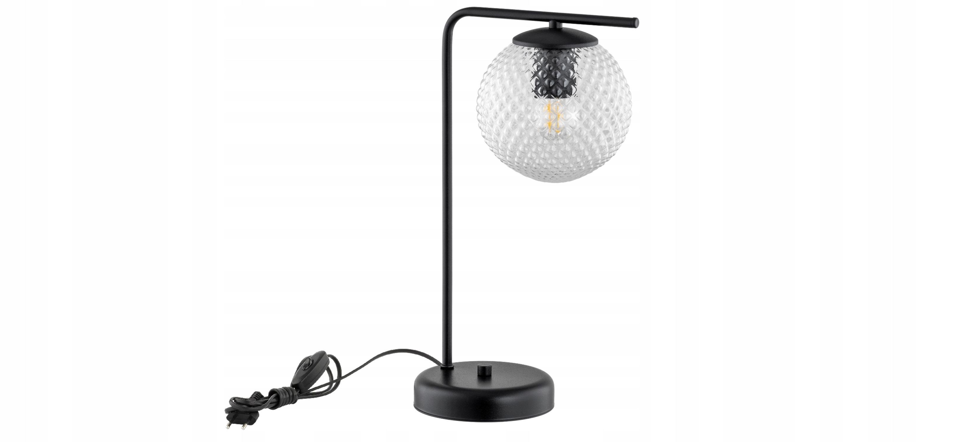 Licht-Erlebnisse Schreibtischlampe SAVIO, ohne Leuchtmittel, E27 38 cm hoch Kugelschirm Retro Design