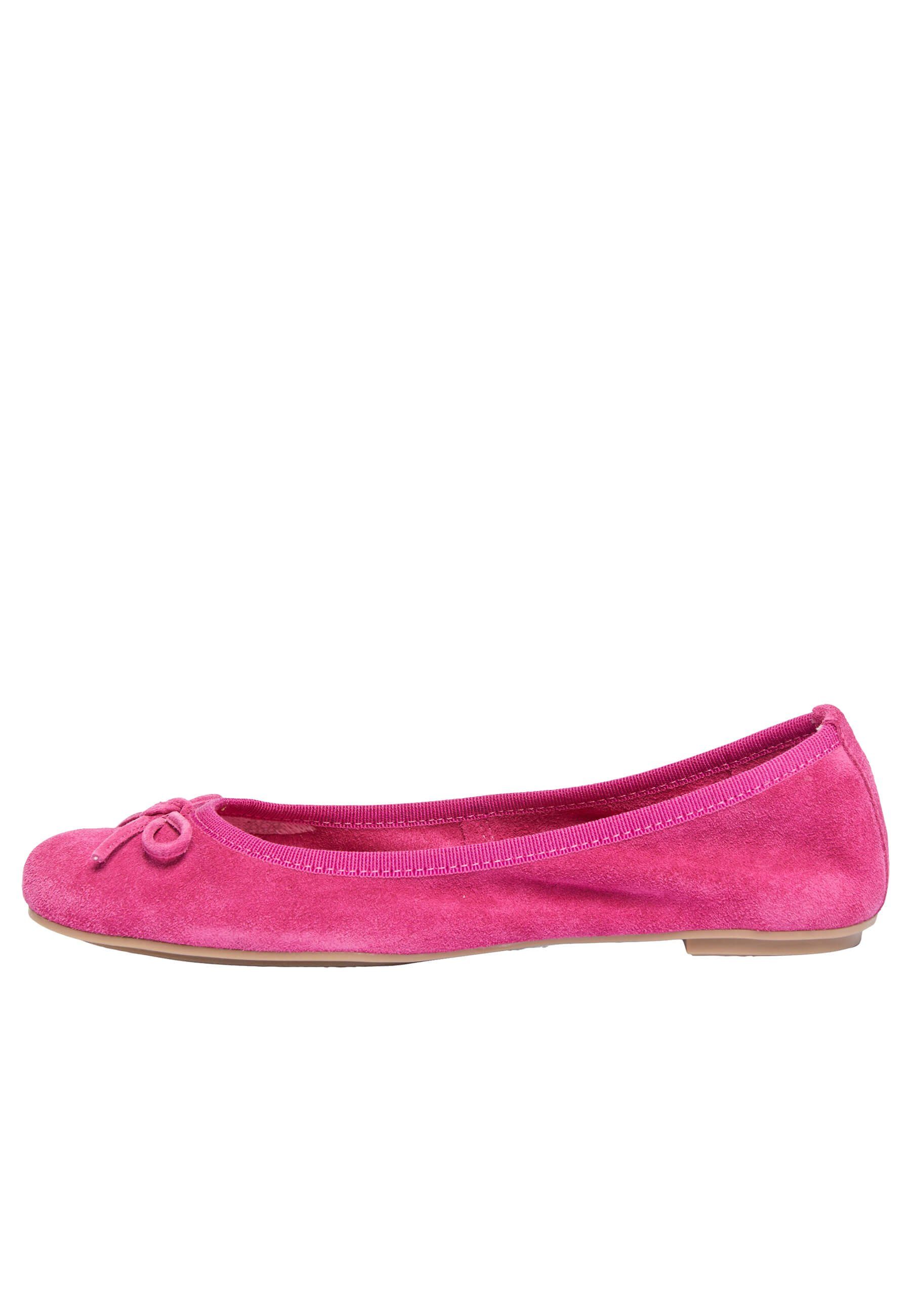 mia&jo Ballerina Velourleder Mit Schleifenapplikation Ballerina