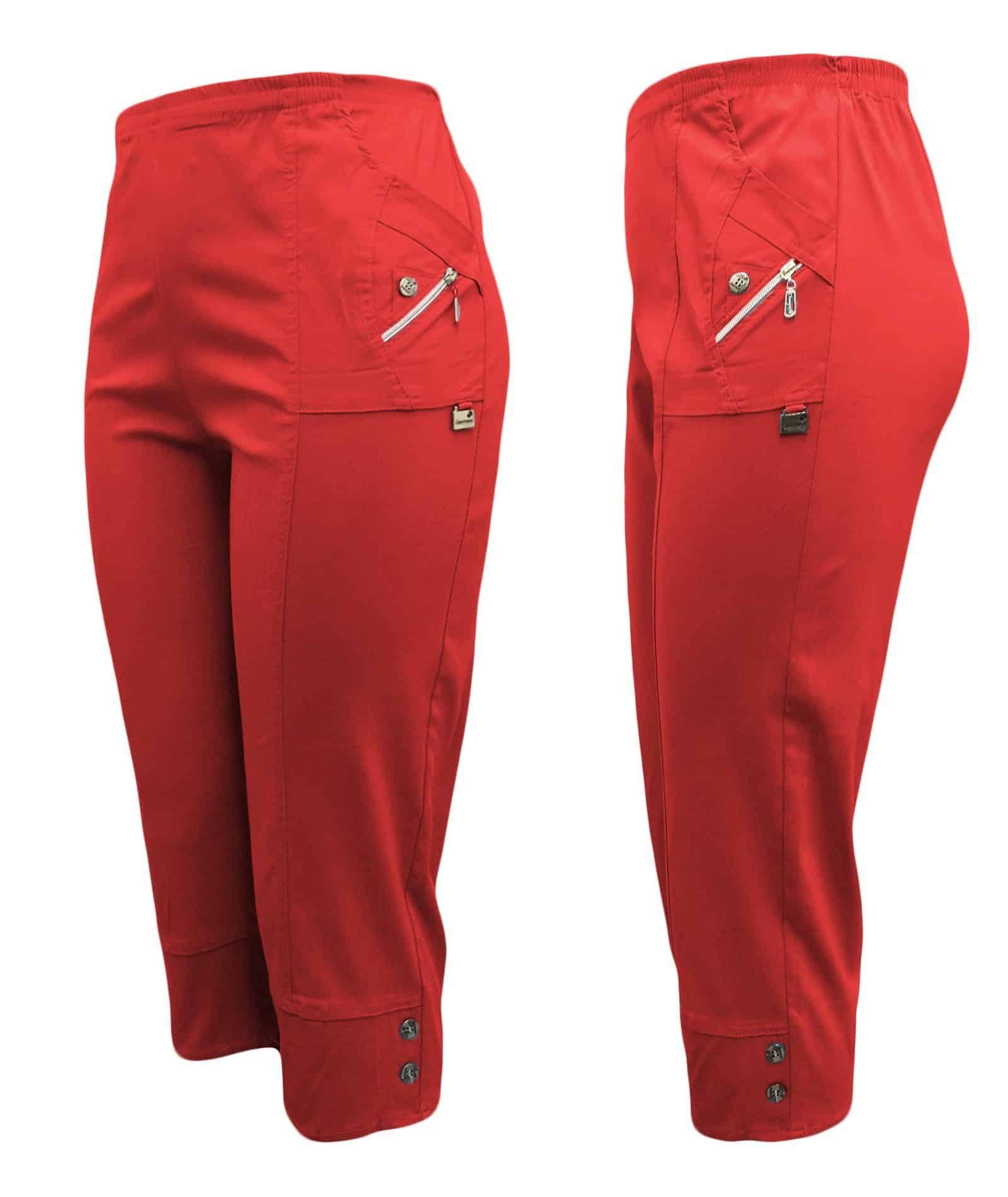 Caprihose Damen Sommerhose 3/4 Freizeit Hose mit Stretch im Regular fit