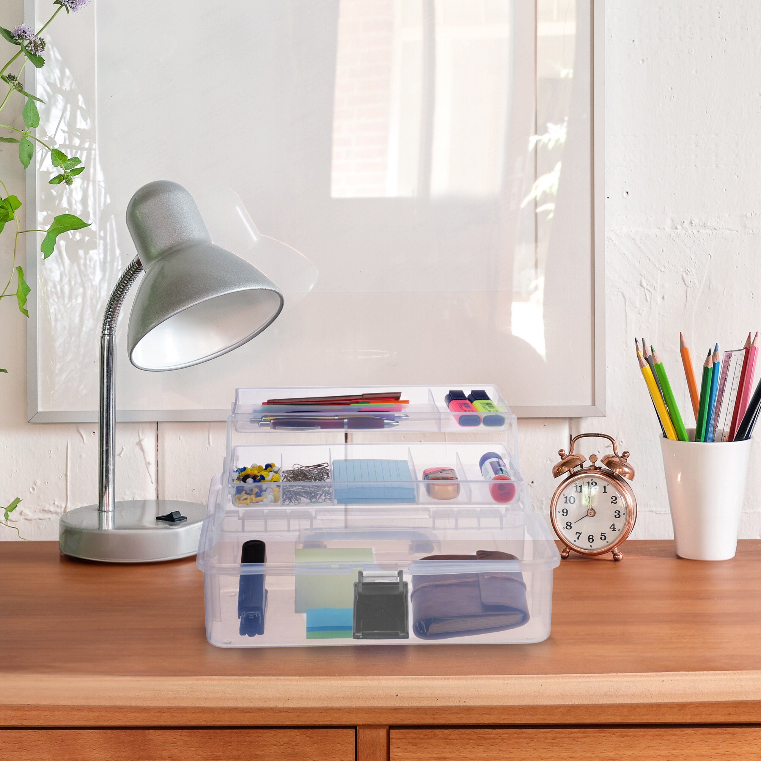 relaxdays Aufbewahrungsbox mit 9 Fäch, Grau günstig online kaufen