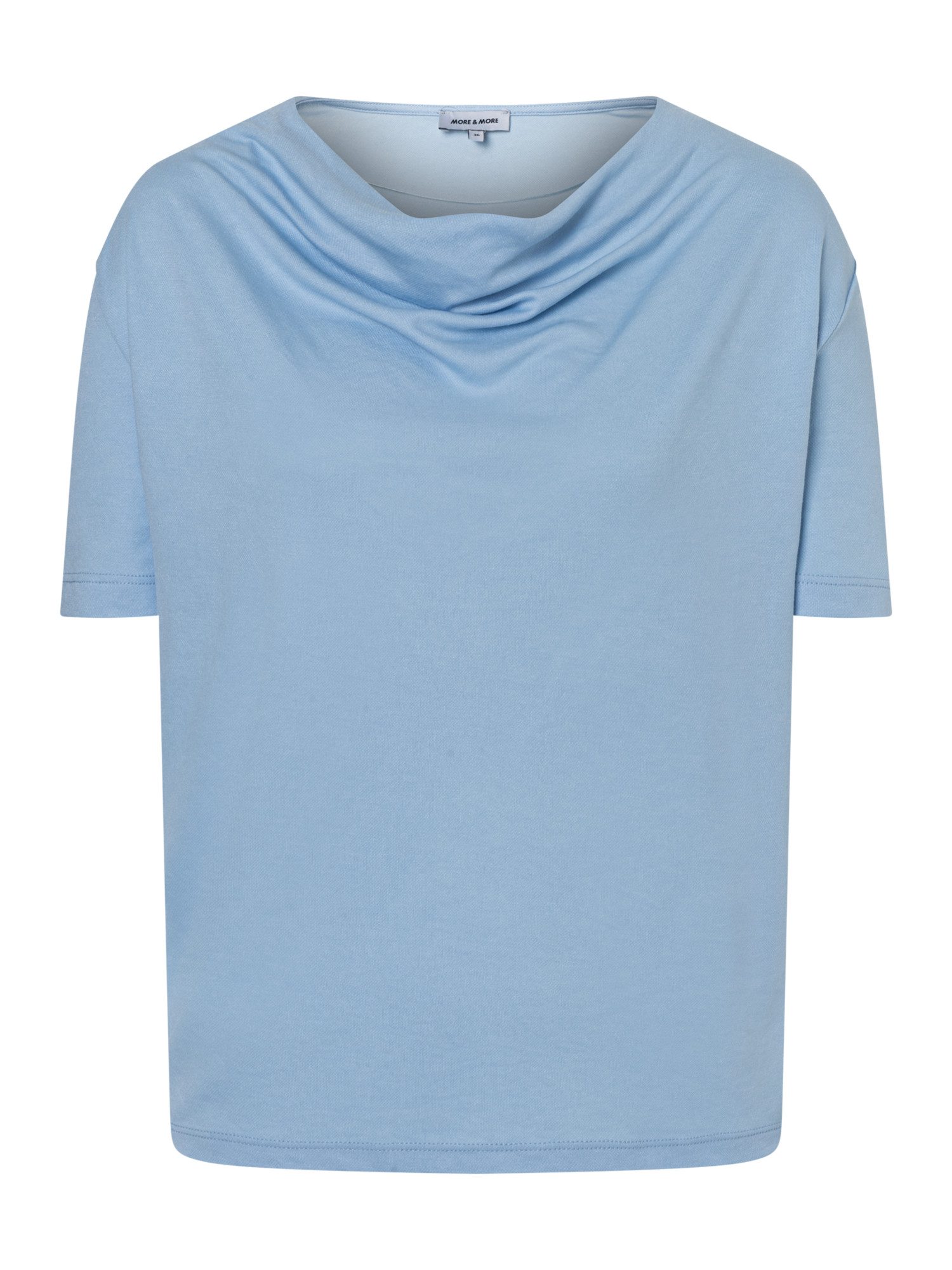 MORE&MORE T-Shirt feminines Shirt mit Wasserfall-Ausschnitt günstig online kaufen