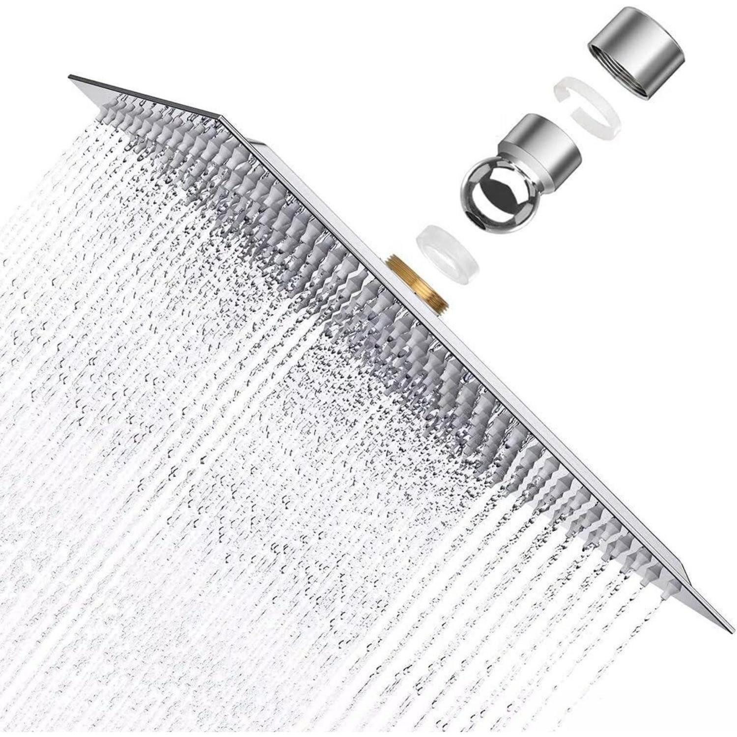 Regenduschkopf Regendusche Duschkopf Edelstahl AISI304 20x20cm Anti-Kalk Langlebig