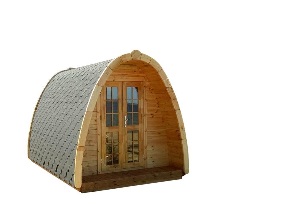 JVmoebel Gartenhaus Holzferienhaus in Braun mit rustikalem Charme und modernem Komfort, (Camping Haus), Made in Europe