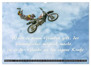 CALVENDO Wandkalender Sport Spruchkalender (Premium, hochwertiger DIN A2 Wandkalender 2023, Kunstdruck in Hochglanz)