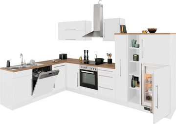 Kochstation Winkelküche KS-Samos, mit E-Geräten, Stellbreite 340/220 cm