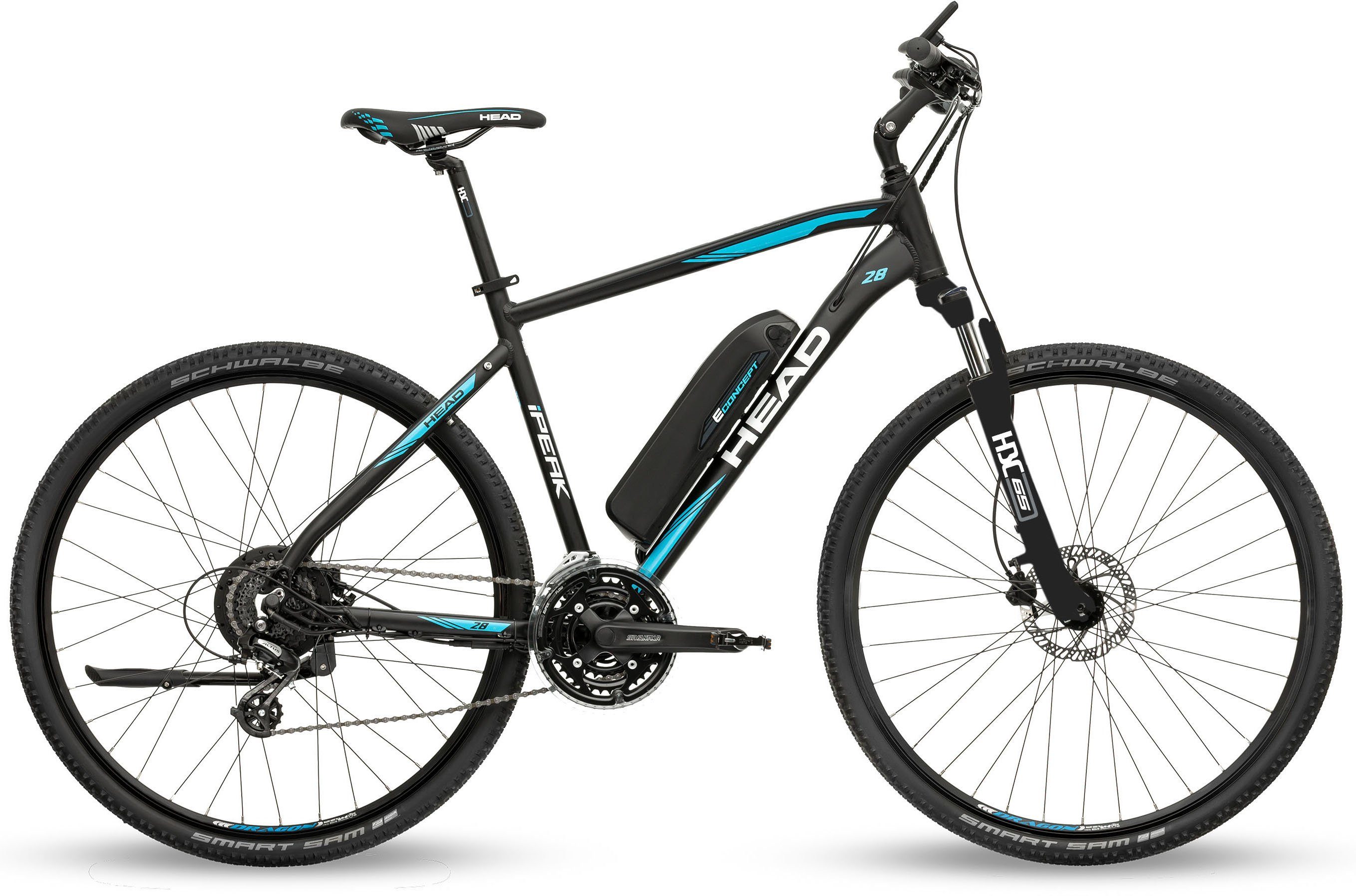 Head E-Bike e I-Peak RM, 24 Gang S-Ride RDM200 Schaltwerk, Kettenschaltung, Heckmotor, 504 Wh Akku, Pedelec