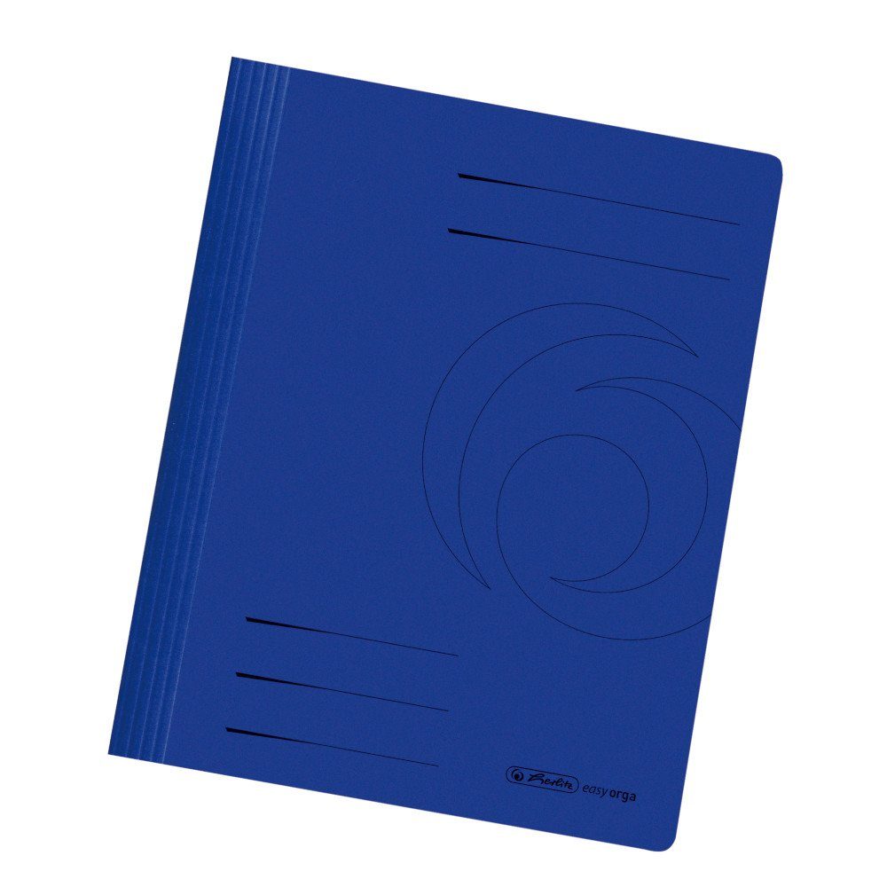 Hefter 10 Herlitz Manila Karton Schnellhefter / DIN A4 / Farbe: dunkelblau