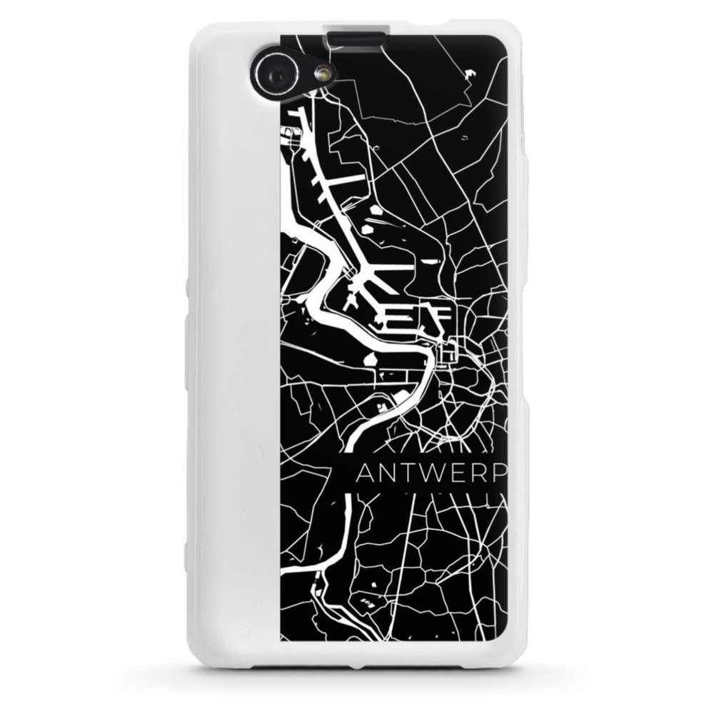 DeinDesign Handyhülle Antwerpen Map, Hülle Belgien Landkarte Stadt