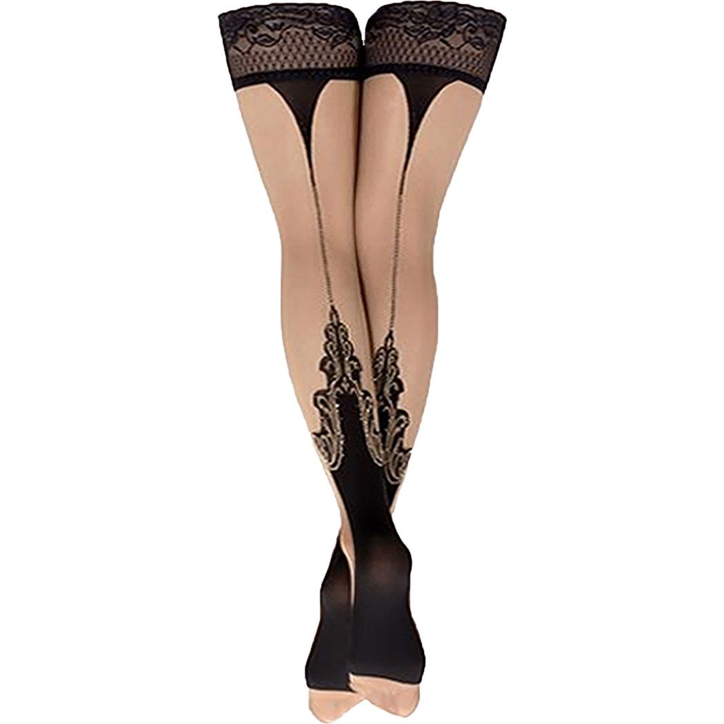 Ballerina´s Secret Halterlose Strümpfe mit Naht und Hochferse Art. 556 (Packung, 1-Paar, 1 Paar) verführerisch