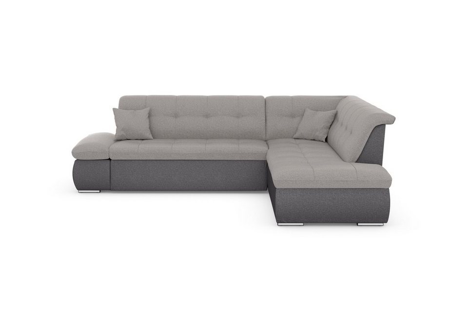 DOMO collection Ecksofa Moric, wahlweise mit Bettfunktion und  Armlehnenverstellung