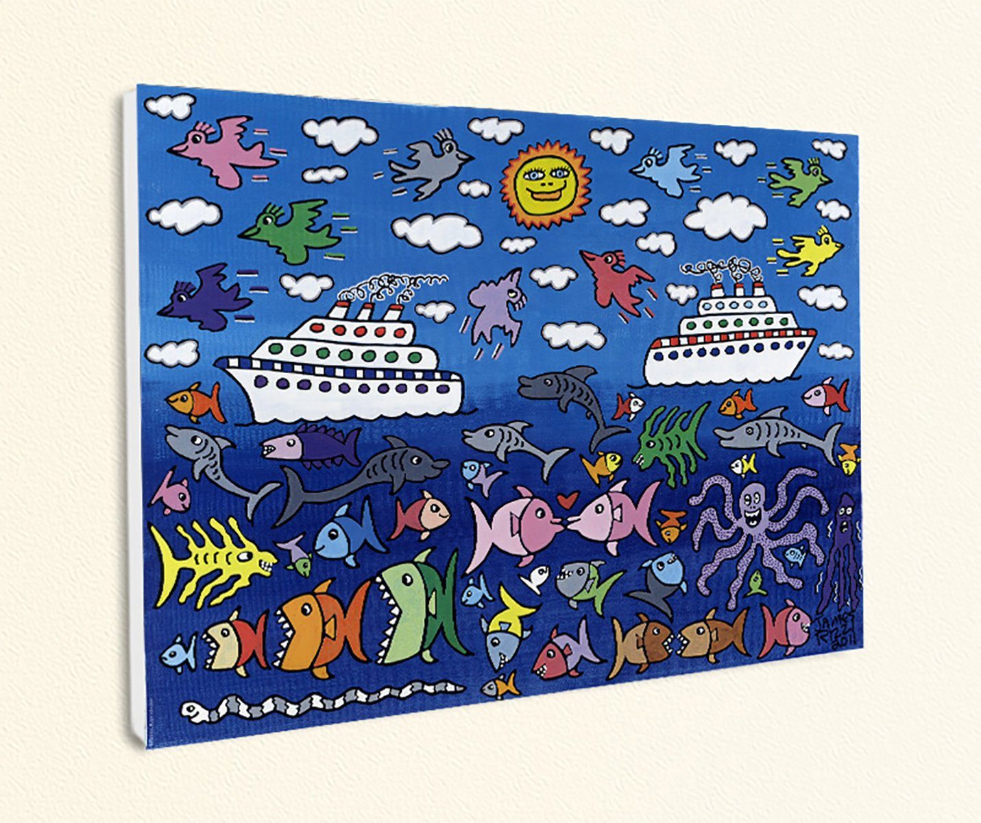 BillerAntik Kunstdruck To be free in the sea and to fly in the sky Plakat Rizzi Platte 129, (1 St)