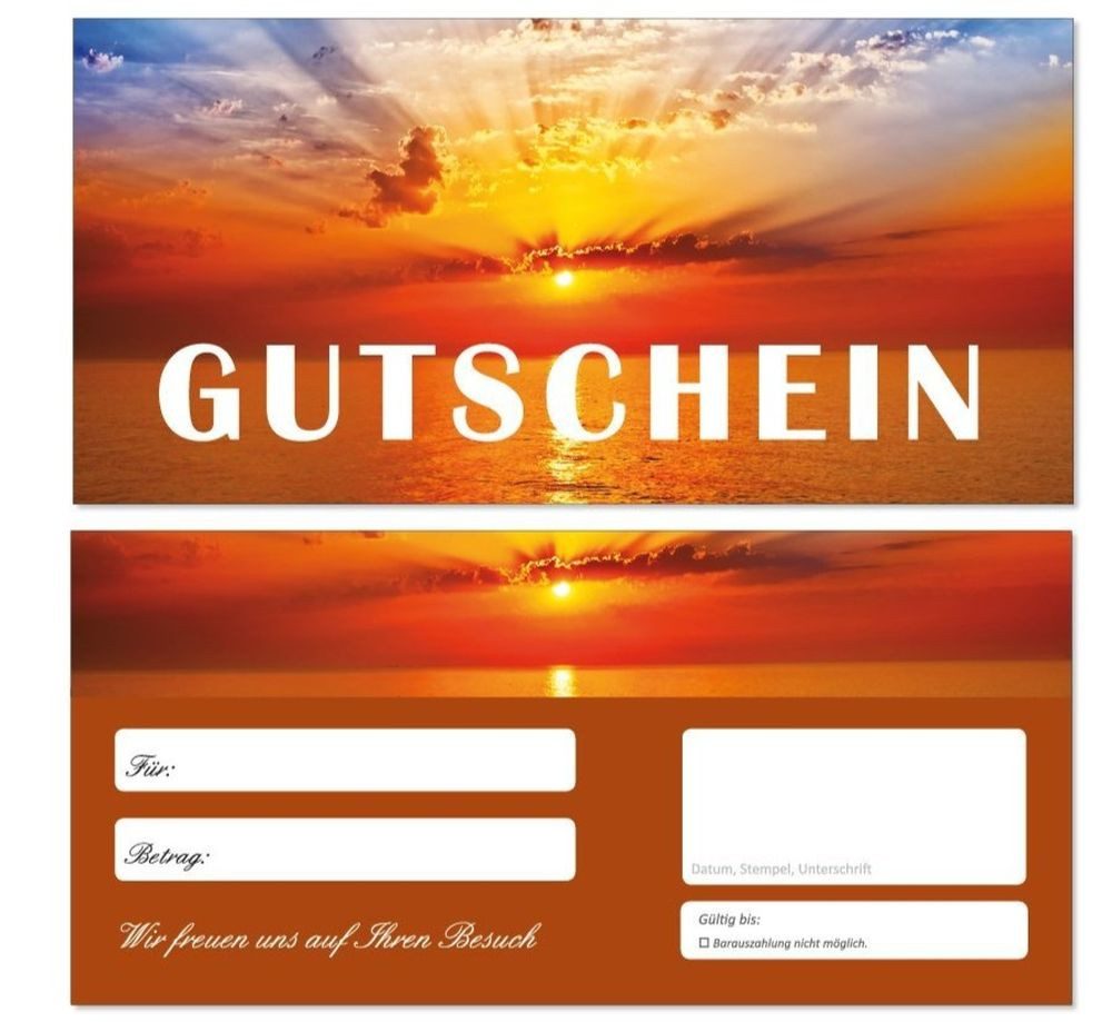 Geschenkkarte Geschenkgutscheine Sonnenuntergang (Sonne-709)