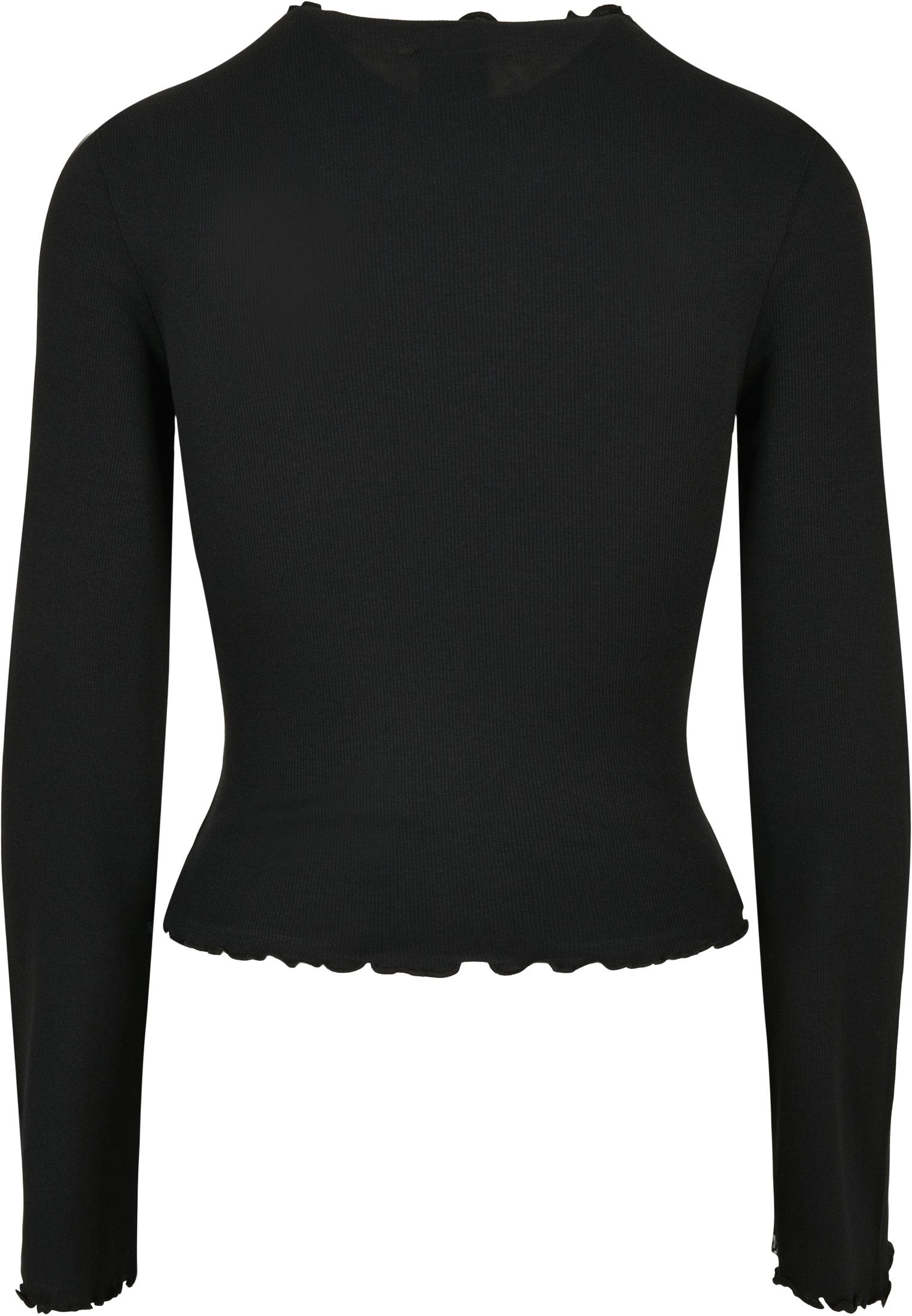 Turtelneck URBAN Ladies Langarmshirt (1-tlg) Rib Damen Longsleeve black CLASSICS