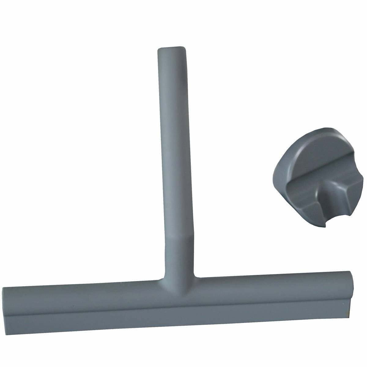 Duschabzieher ZONE Dusch-Abzieher WIPER Grau mit Halter aus Silikon