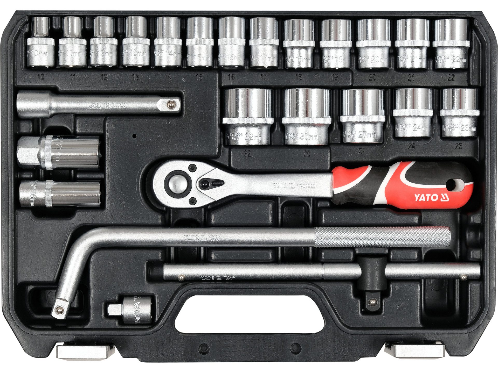 Yato Werkzeugset ZESTAW NARZĘDZIOWY 1/2'', 25 SZT., (Werkstatt, Garage, Hobby, Keller)