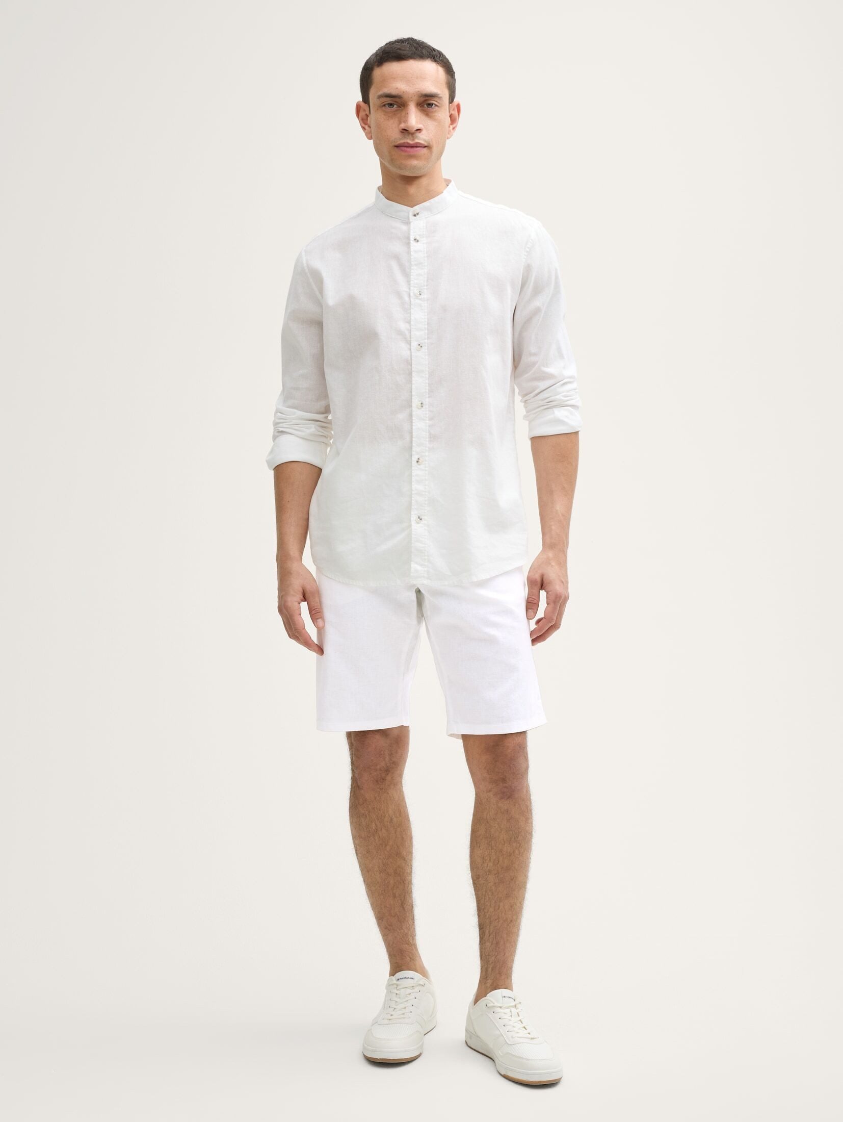 TOM TAILOR Bermudas Hosen & Chino Slim Chino Shorts mit Leinenanteil günstig online kaufen