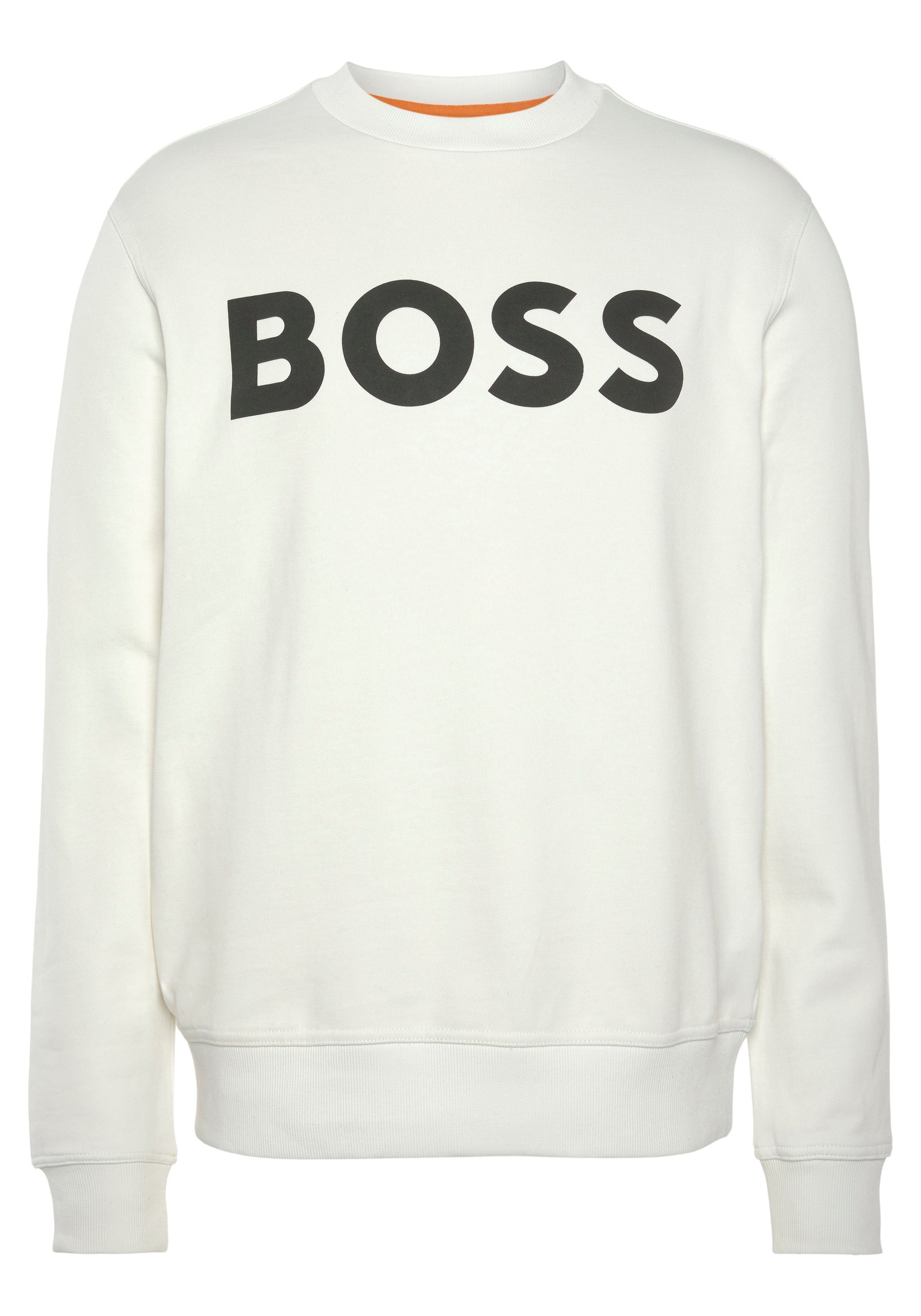 ORANGE Rundhalsausschnitt natural WeBasicCrew mit Sweatshirt BOSS