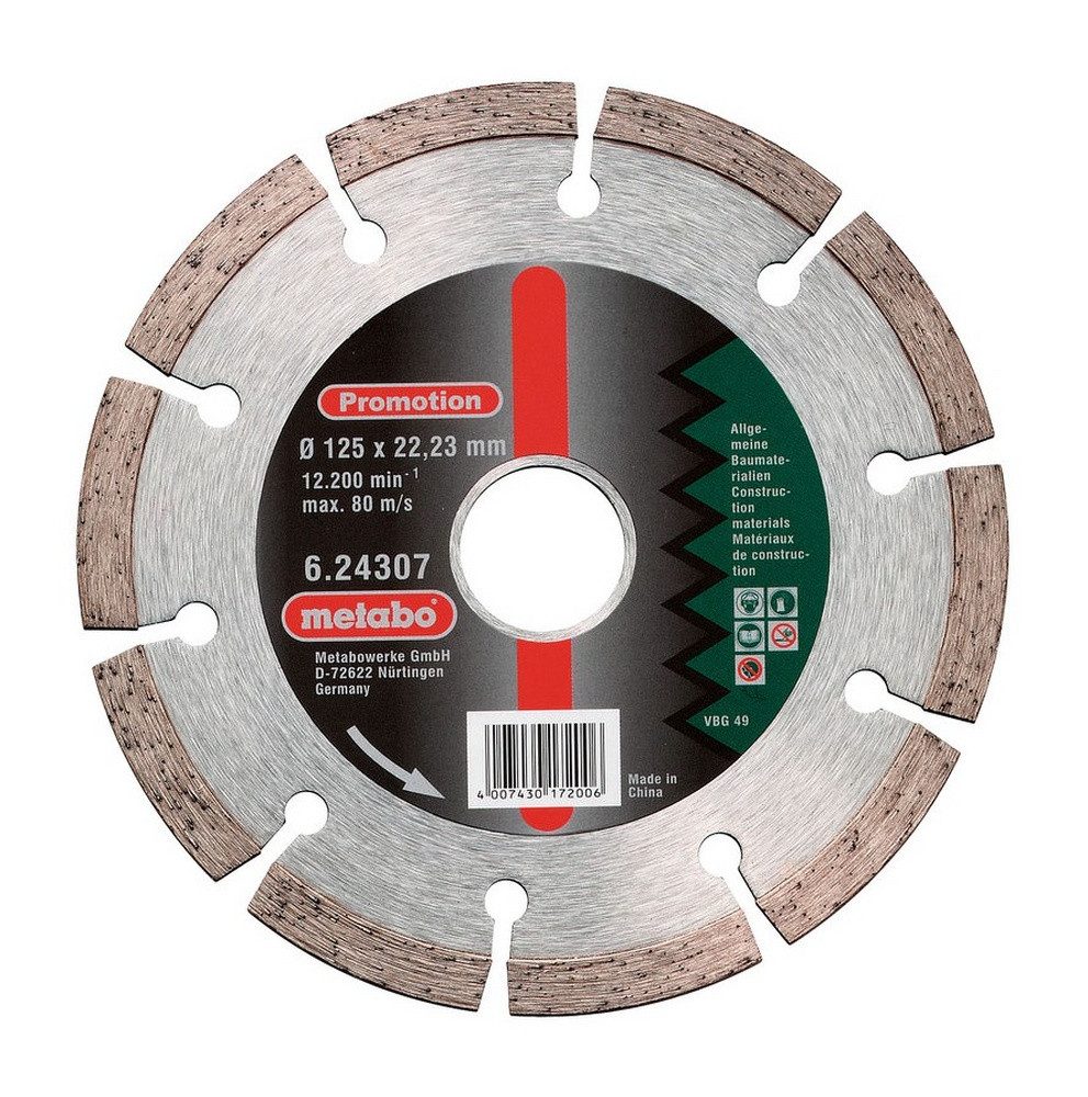 metabo Trennscheibe, Ø 125 mm, Diamant Promotion 125 x 22,23 mm Universal segmentiert