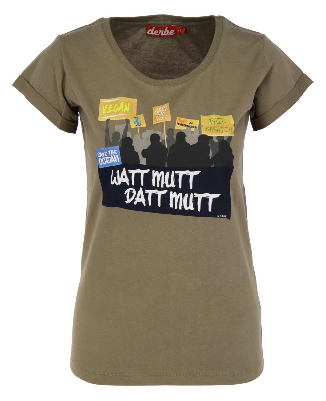 Derbe Print-Shirt Watt Mutt (1-tlg)