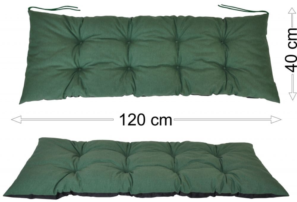 Rattani Sitzkissen Polster Kissen für Gartenbank Gartenmöbel 120 x 40 cm, Unterseite Wasserabweisend . Oberseite in vielen Farben .