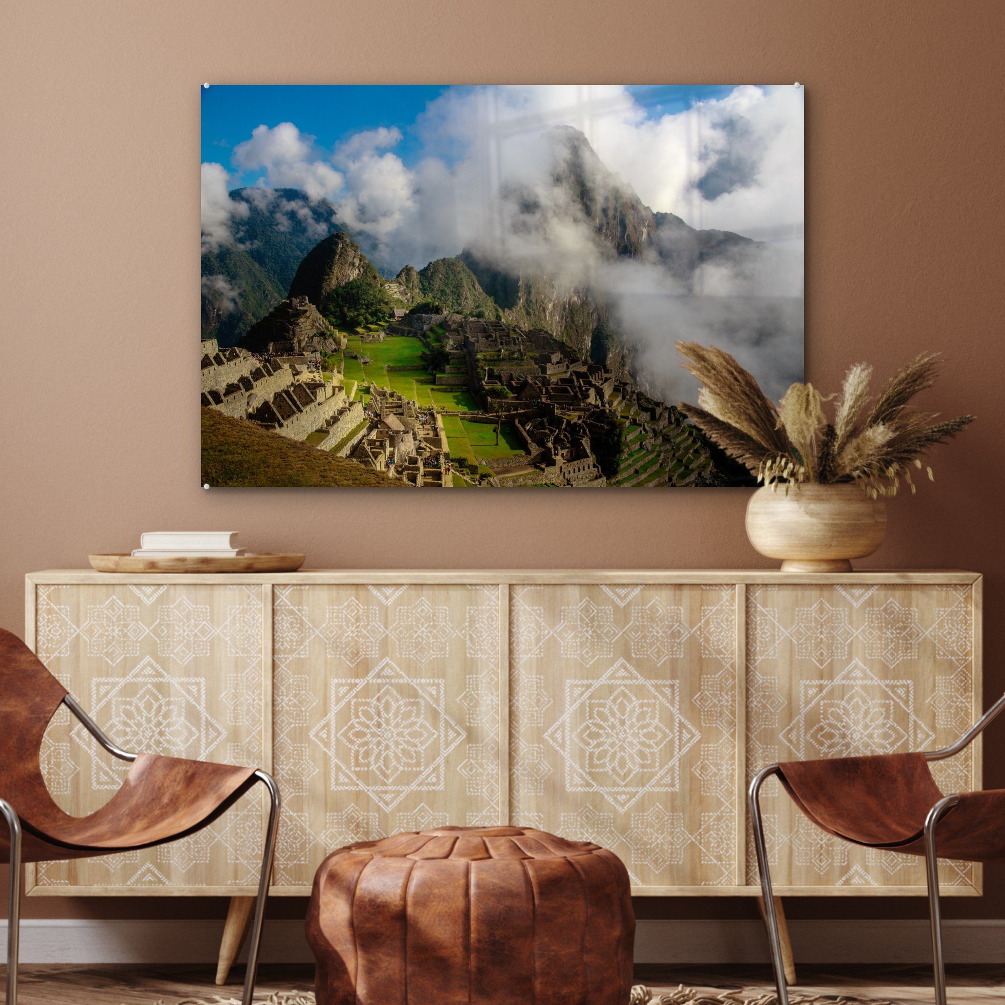 Acrylglasbild St), Acrylglasbilder - Schlafzimmer Berg Wohnzimmer Picchu (1 - & Machu MuchoWow Peru,