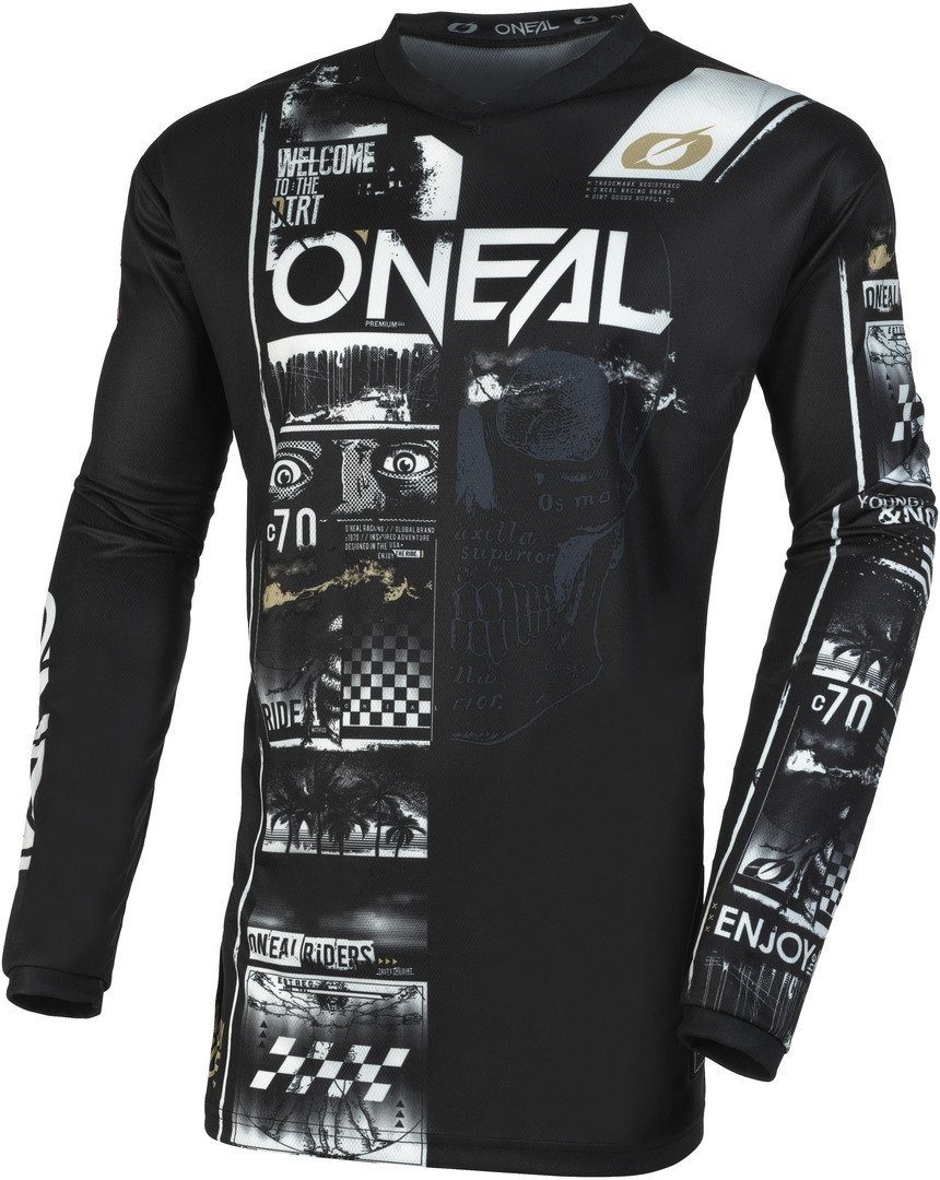 O’NEAL Motorradjacke Element Attack Motocross Jersey Black/White