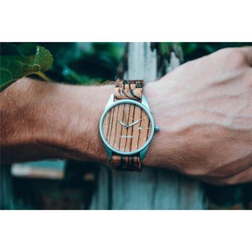 LAiMER Quarzuhr LAiMER Herren Uhr 0076 Ulli Zebranoholz mit Datumsanzeige Vegan, (1-tlg)