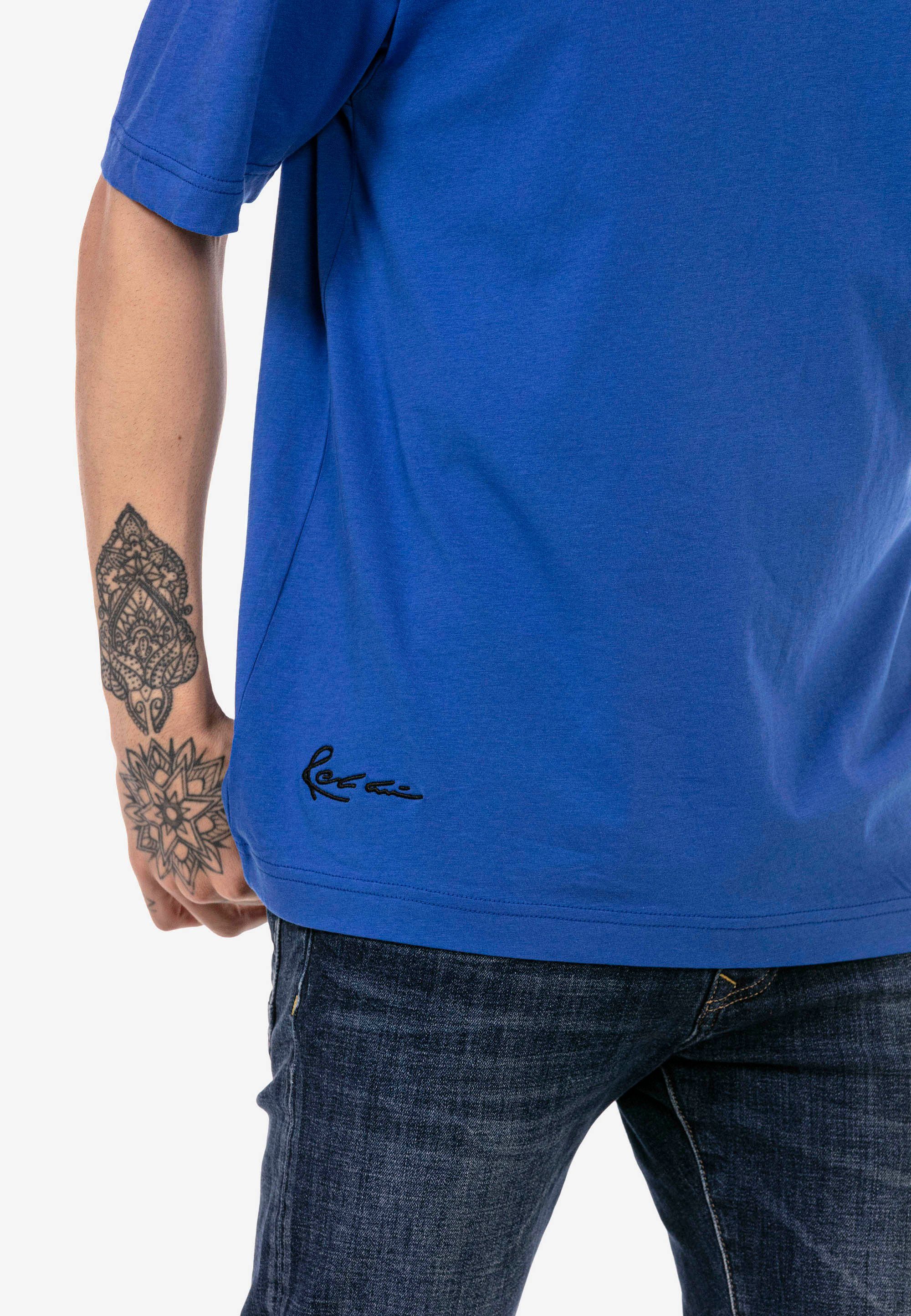 RedBridge T-Shirt im Oversize-Schnitt angesagten blau