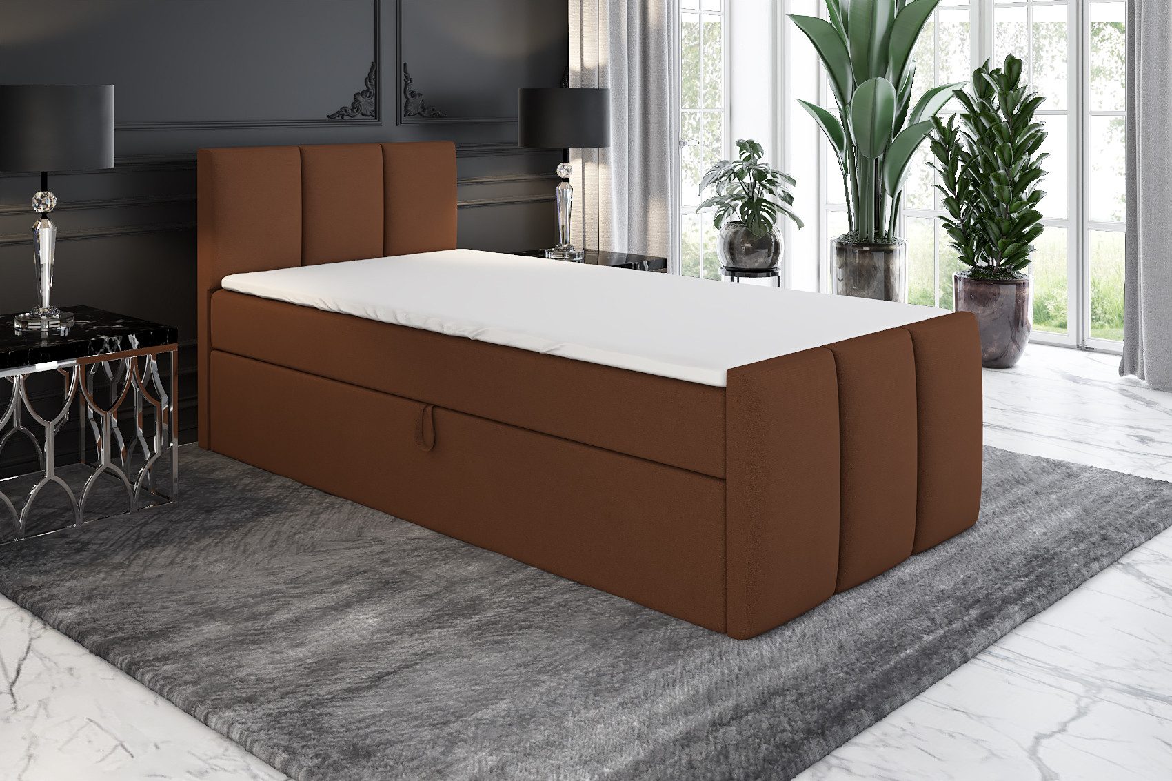 A&J MöbelLand GmbH Boxspringbett Einzelbett MOREN günstig online kaufen