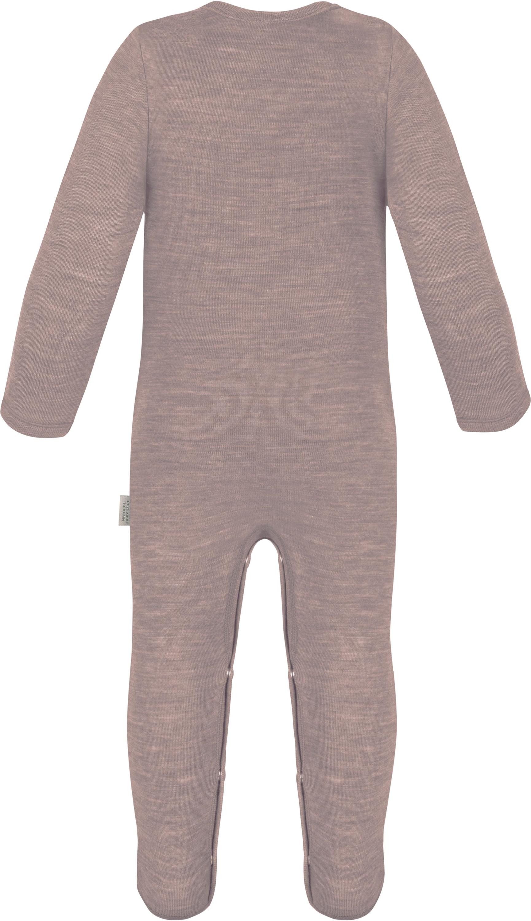 normani Langarmwickelbody Baby Merino Strampler Levin Unisex Strampler mit Füßen - Bodysuit Schlafanzug Schlafstrampler